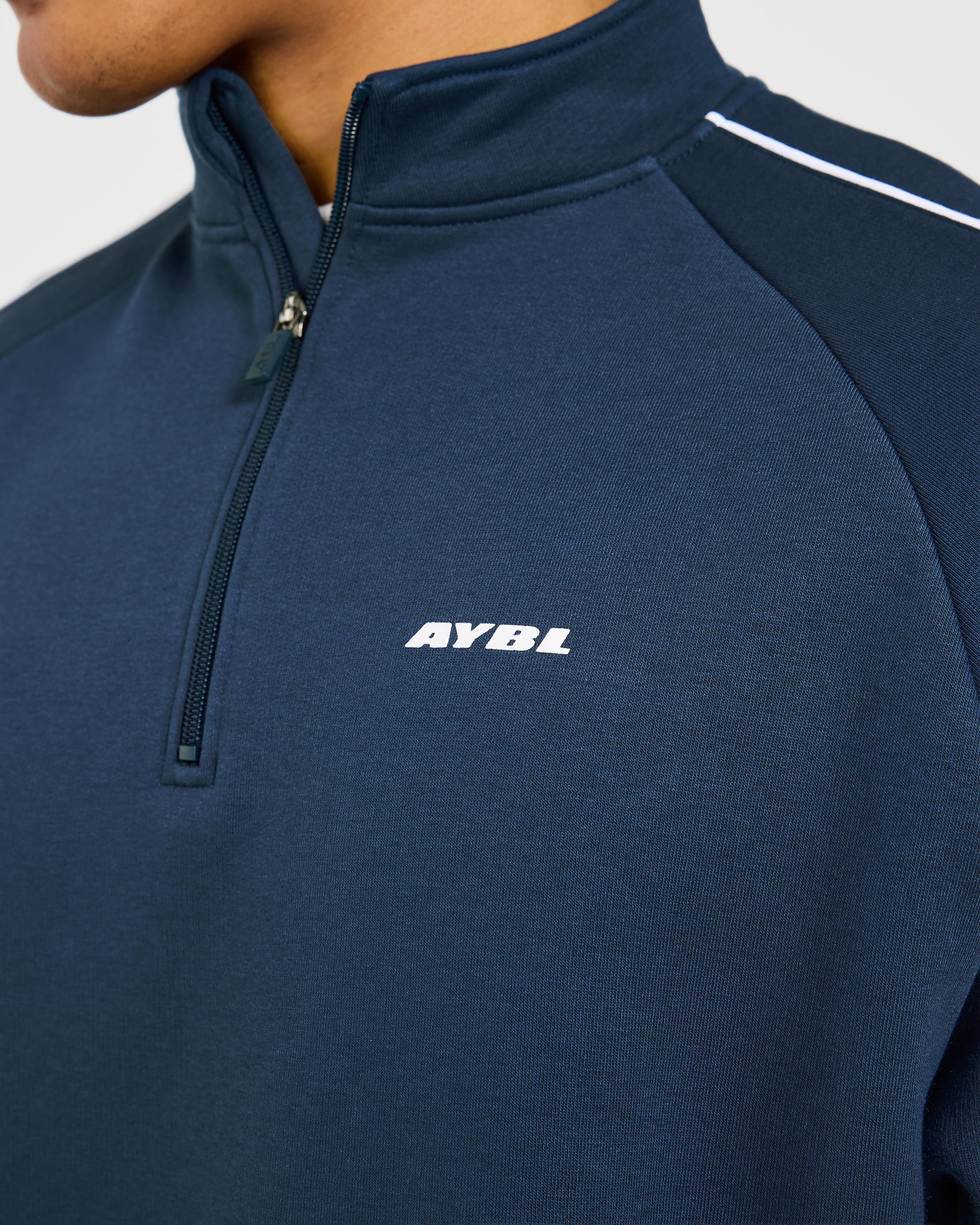 Restore Oversized 1/4 Zip Pullover - Navy Blue - Image 5