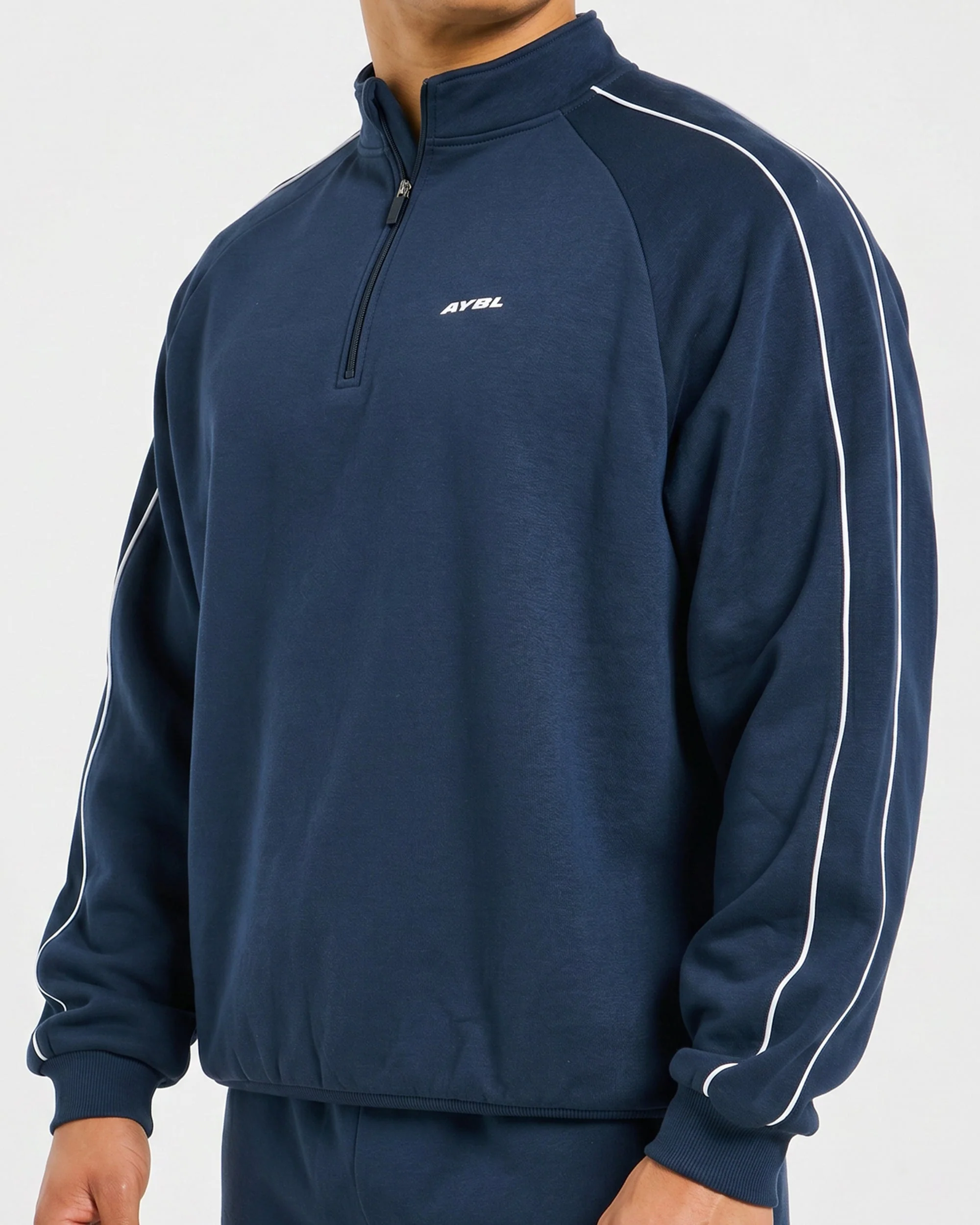 Restore Oversized 1/4 Zip Pullover - Navy Blue - Image 6