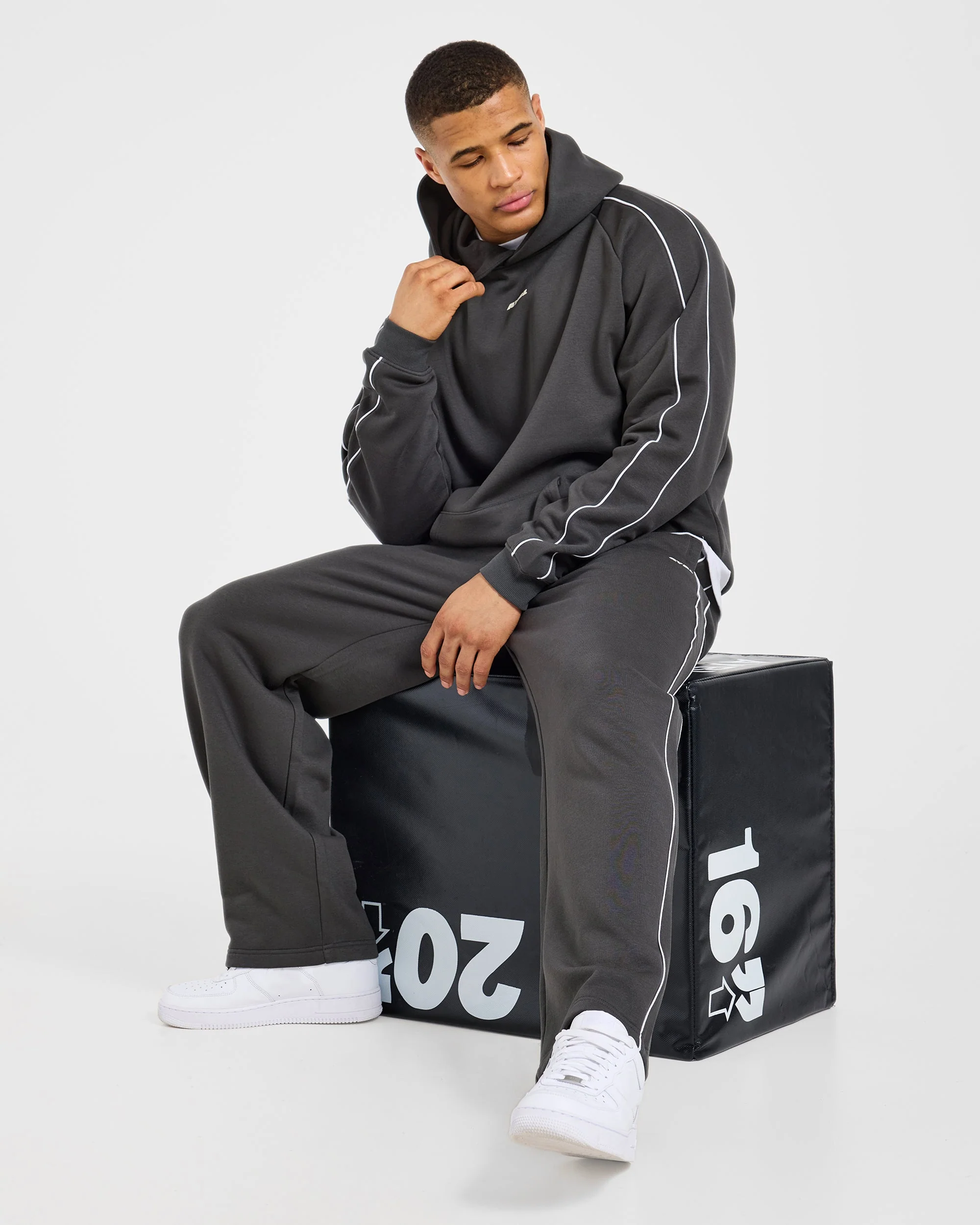 Restore Oversized Straight Leg Joggers - Charcoal - Image 8