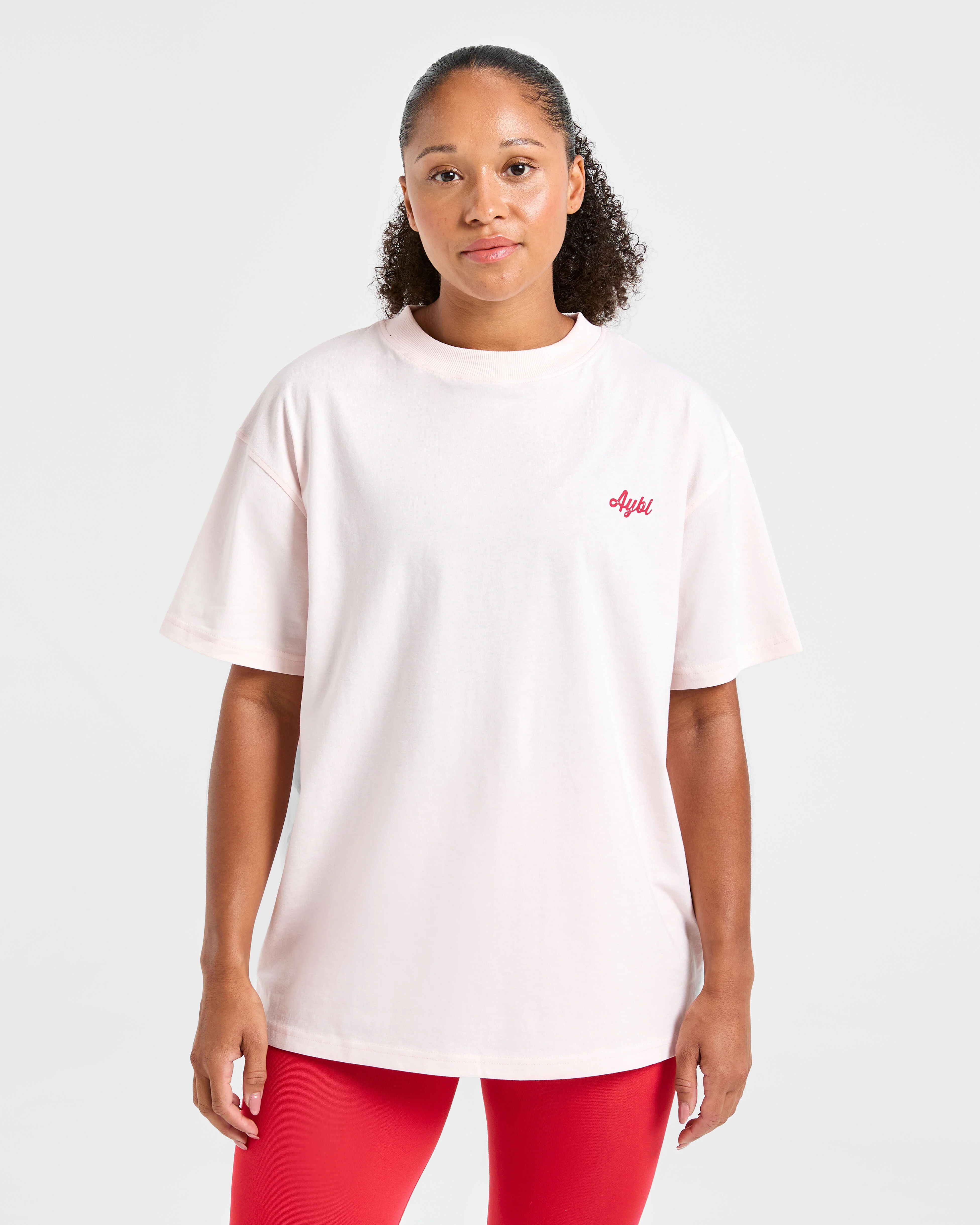 Retro Athletics Club Oversized T Shirt - Roze - Image 2