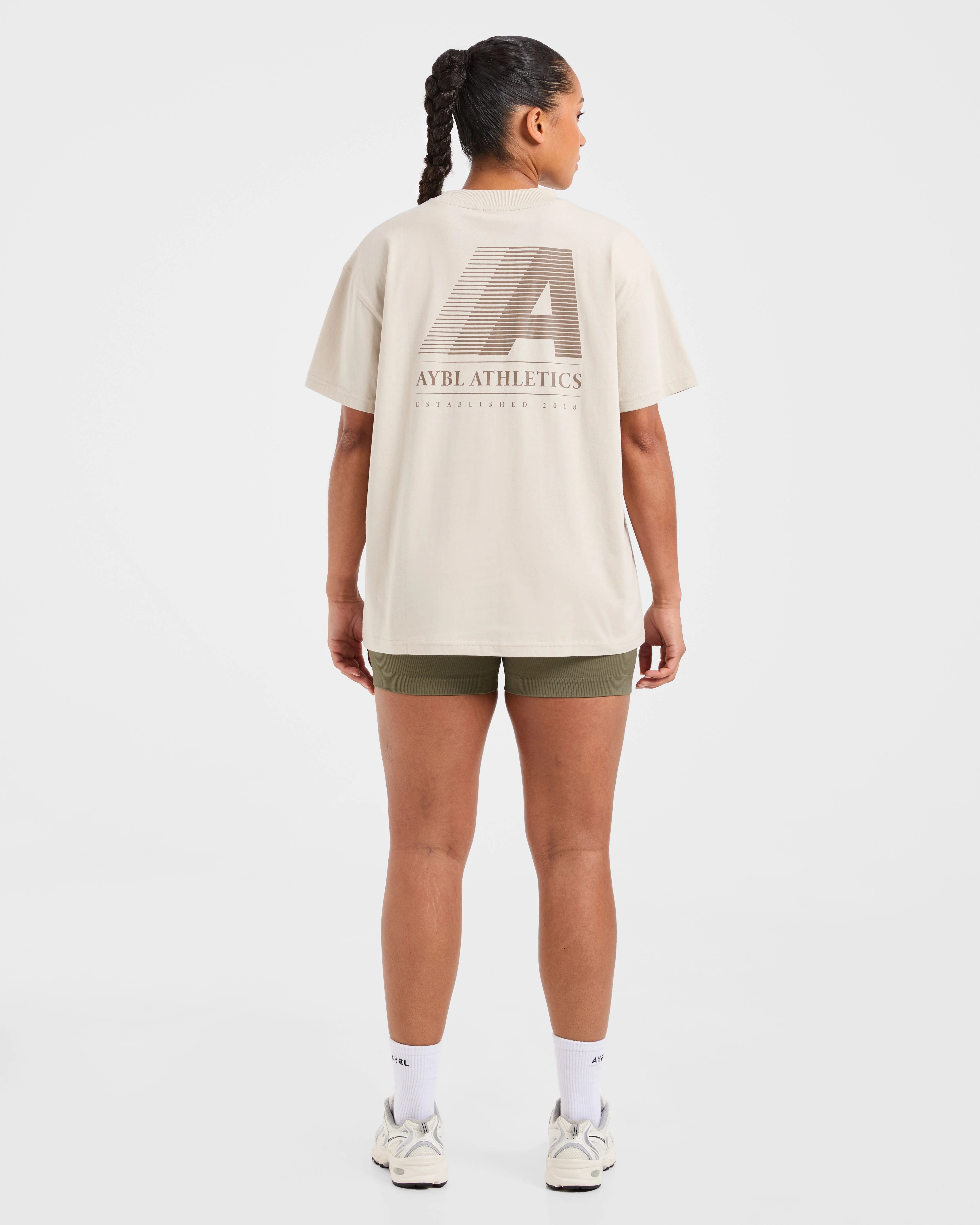Retro Athletics Oversized T Shirt - Zand - Image 4