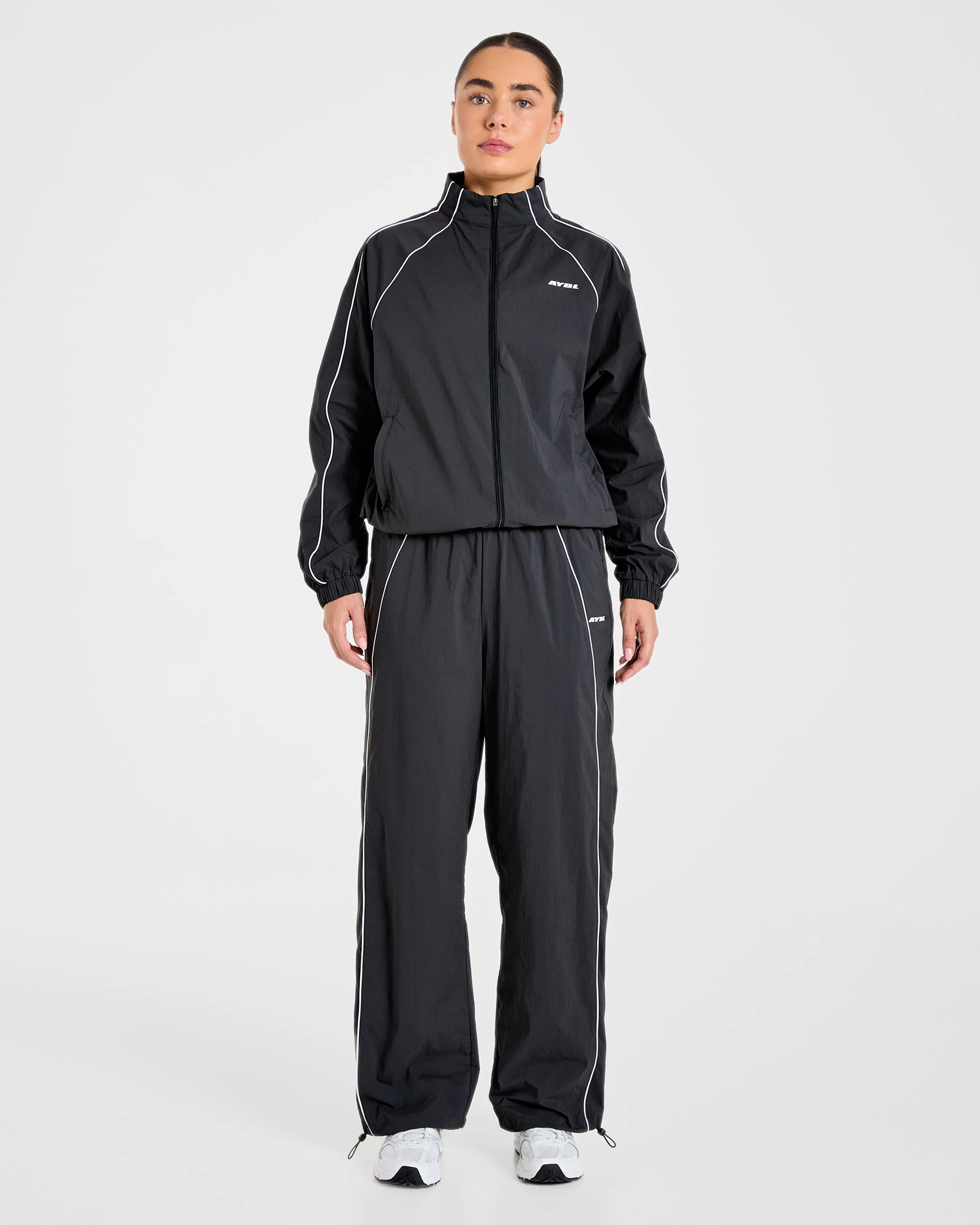 Retro Track Jacket - Zwart - Image 3