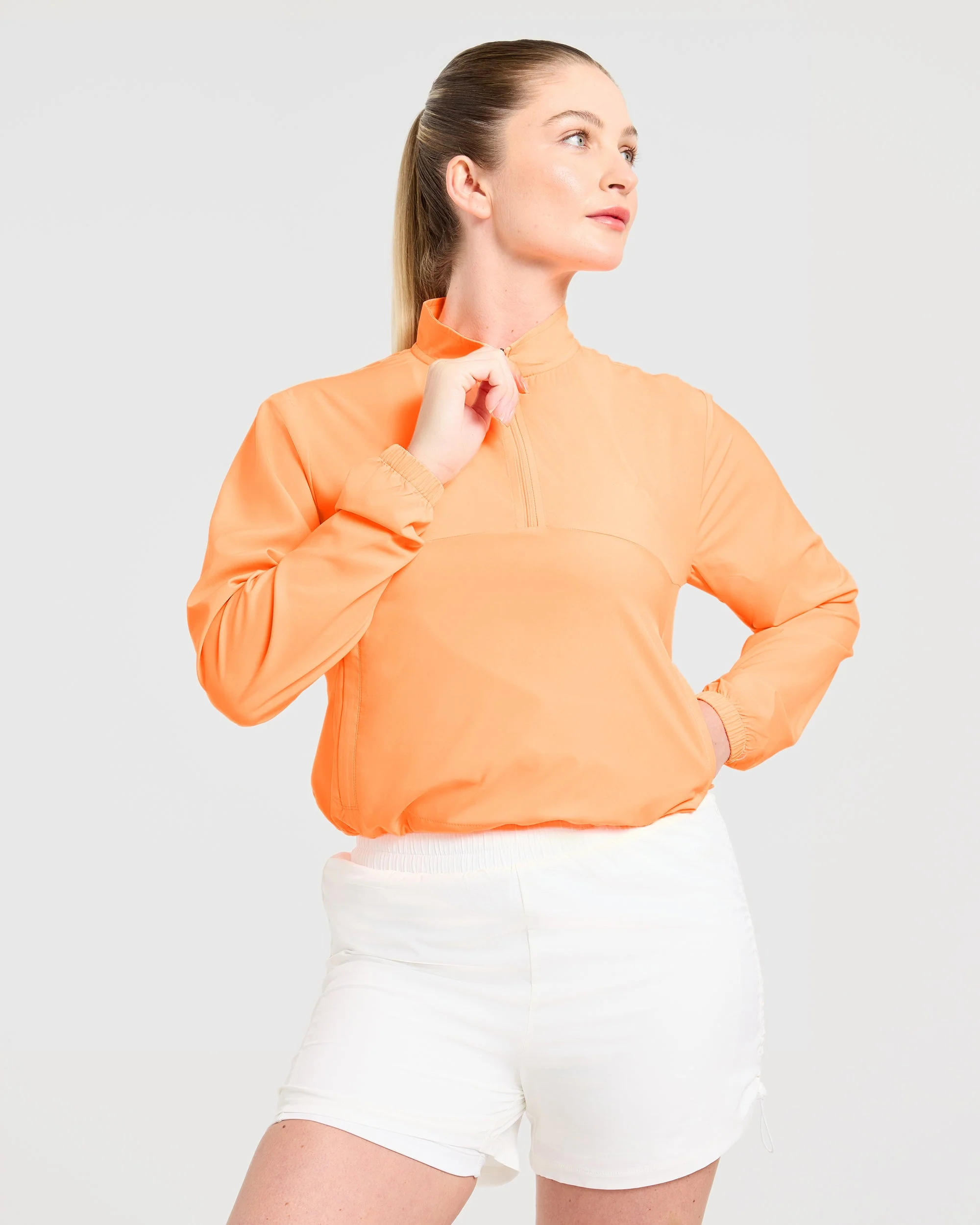 Run 1/2 Zip Jacket - Vibrant Apricot - Image 8