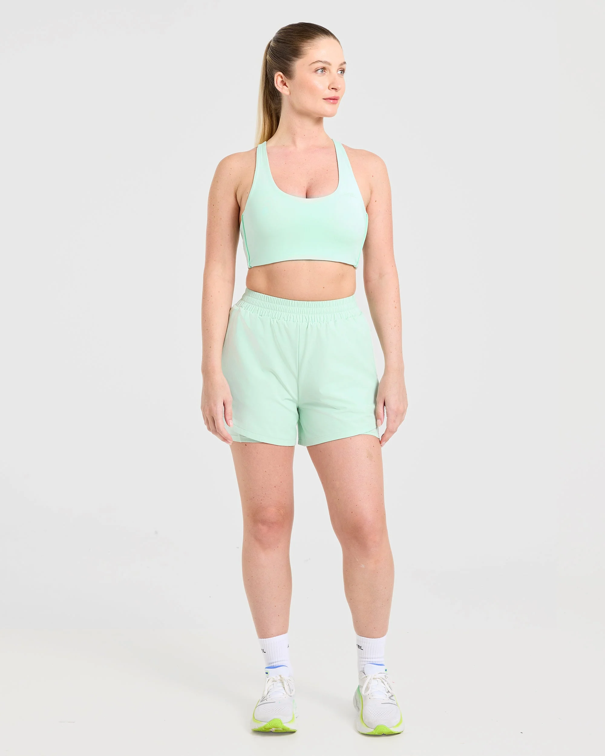 Run 2 in 1 Shorts - Cool Mint - Image 3