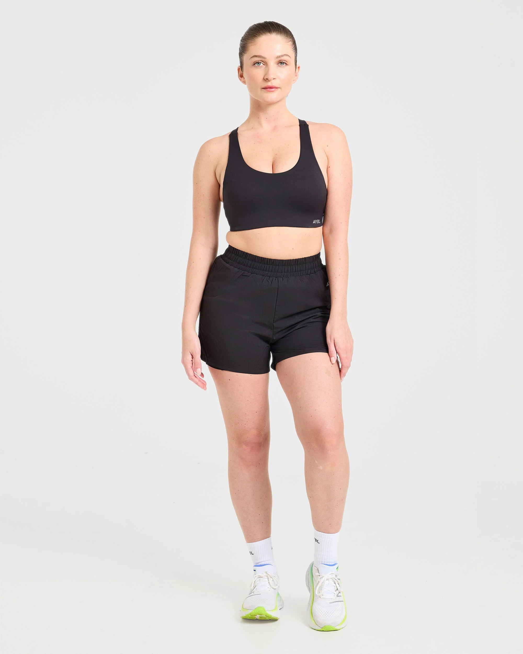Run Ruched Shorts - Zwart - Image 3