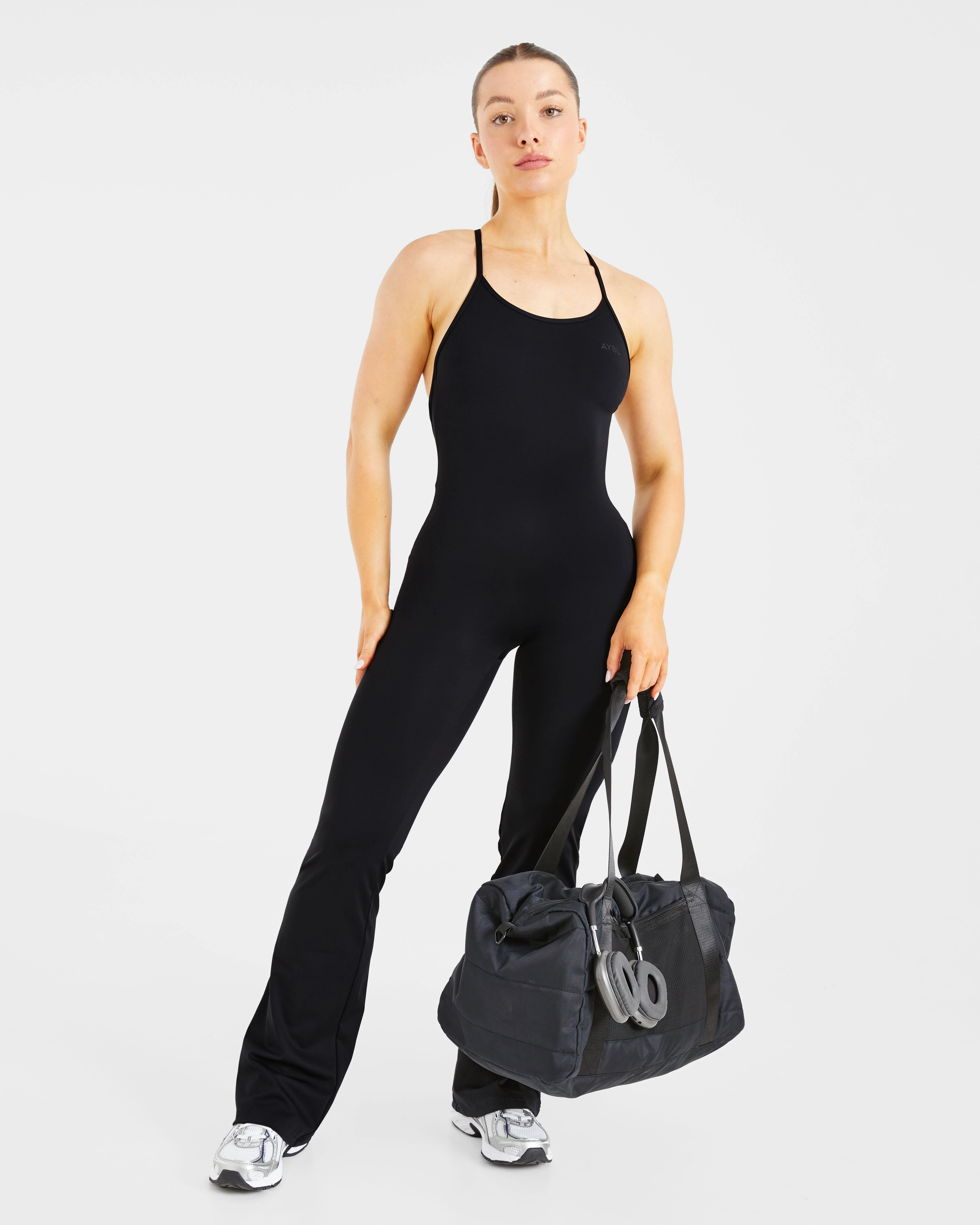 Sculpt Backless Flared All In One - Zwart - Image 7