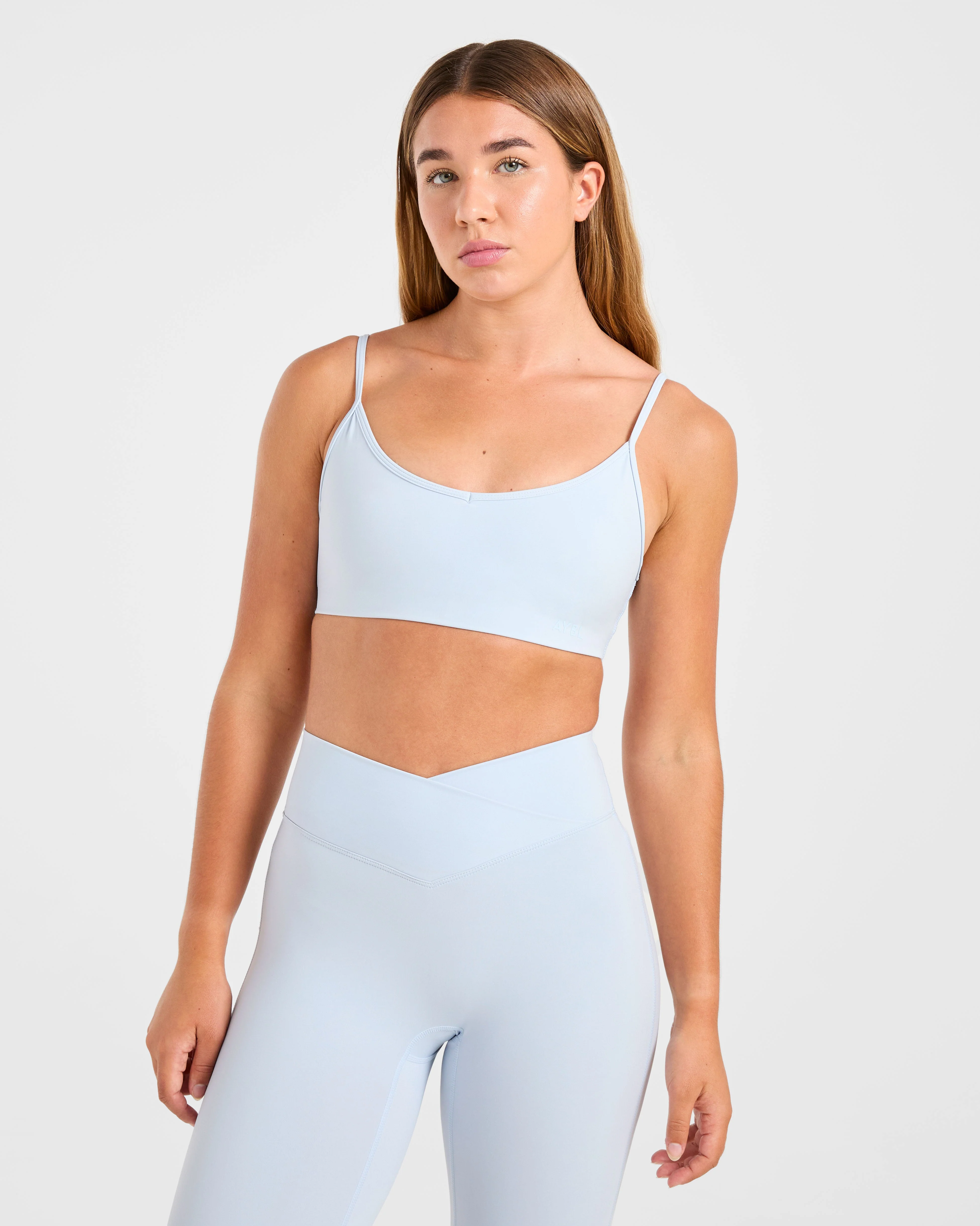 Sculpt Wrap Sports Bra - Iced Blauw