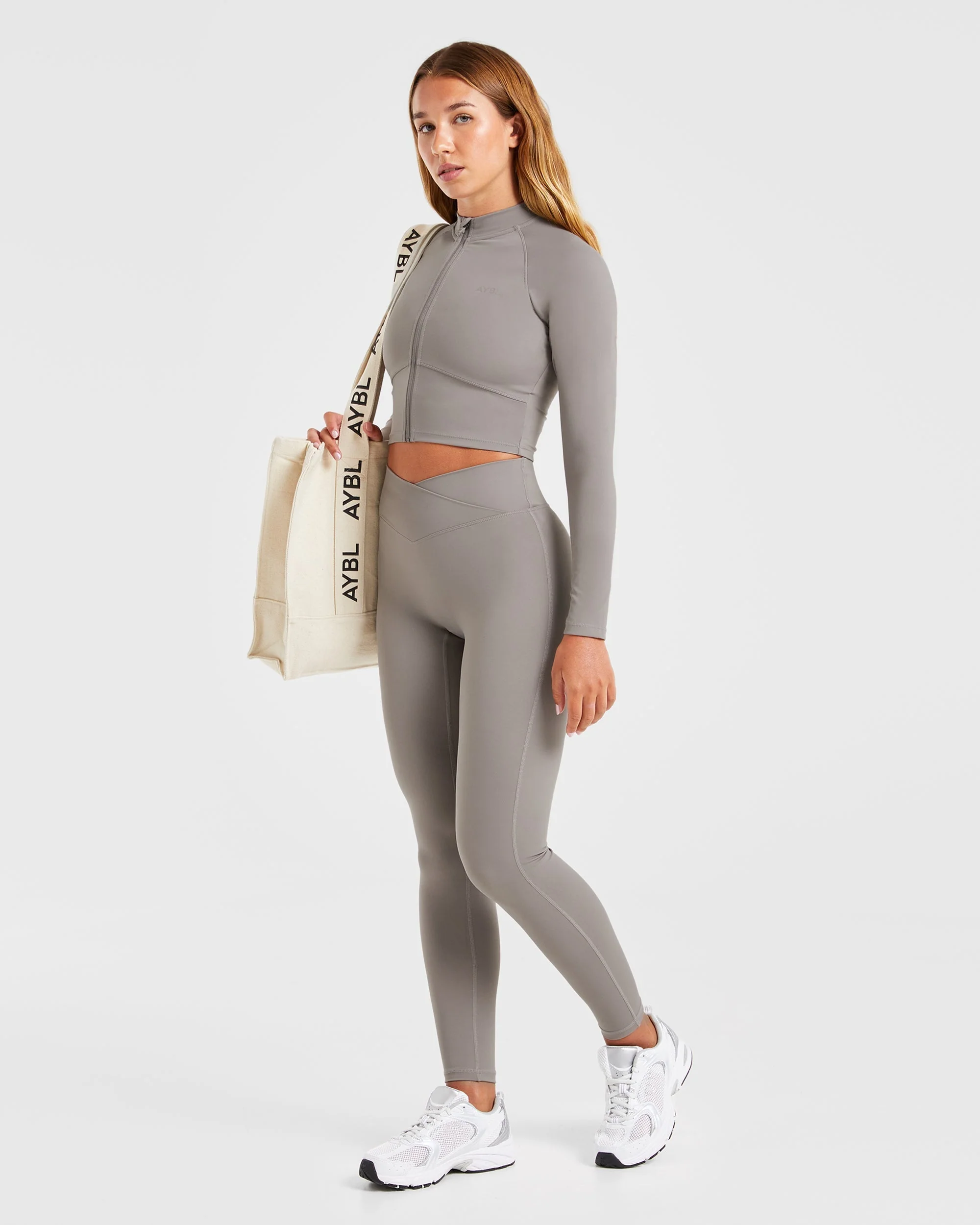 Sculpt Wrap Zip Up Jacket - Smoke Grijs - Image 7