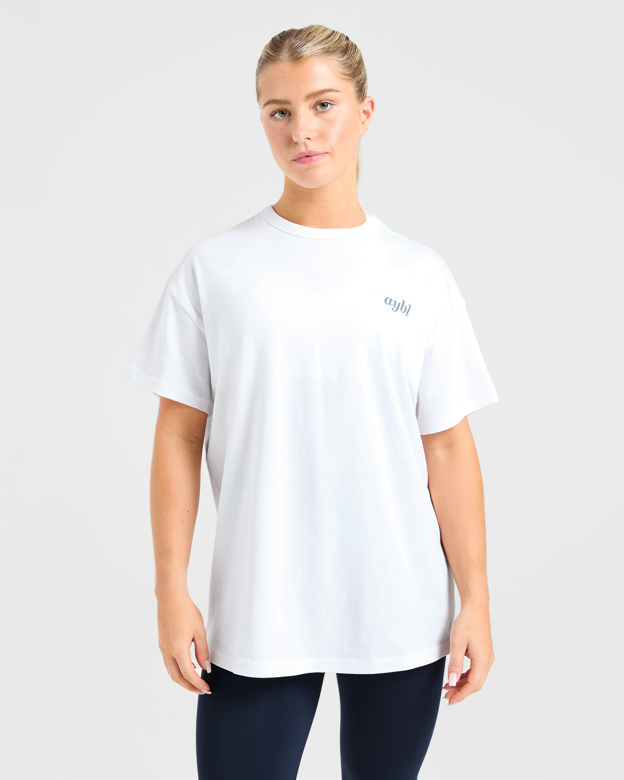 Show Yourself Kindness Oversized T Shirt - Off Wit/Slate - Image 2