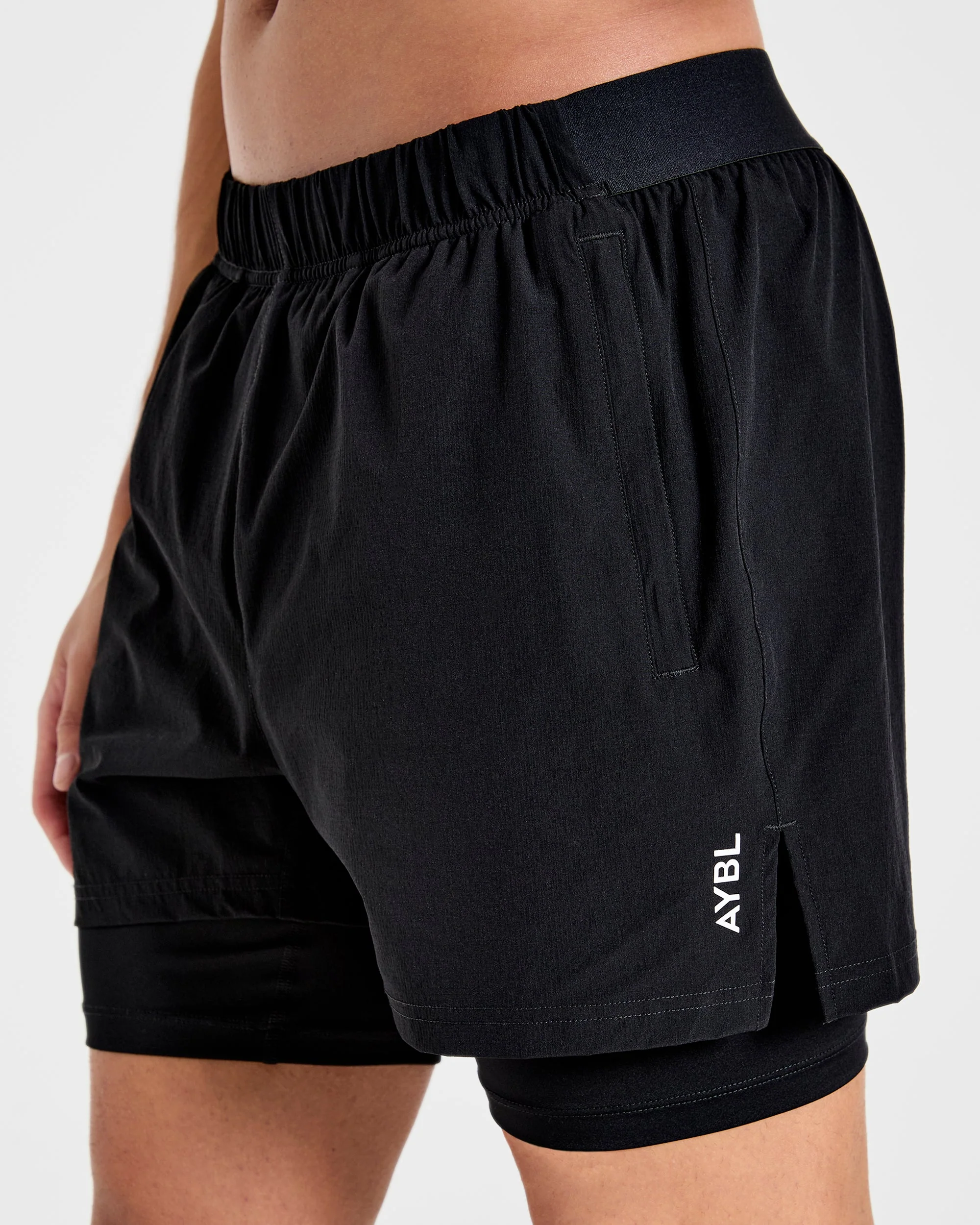 Signature 2 in 1 Shorts - Zwart - Image 5