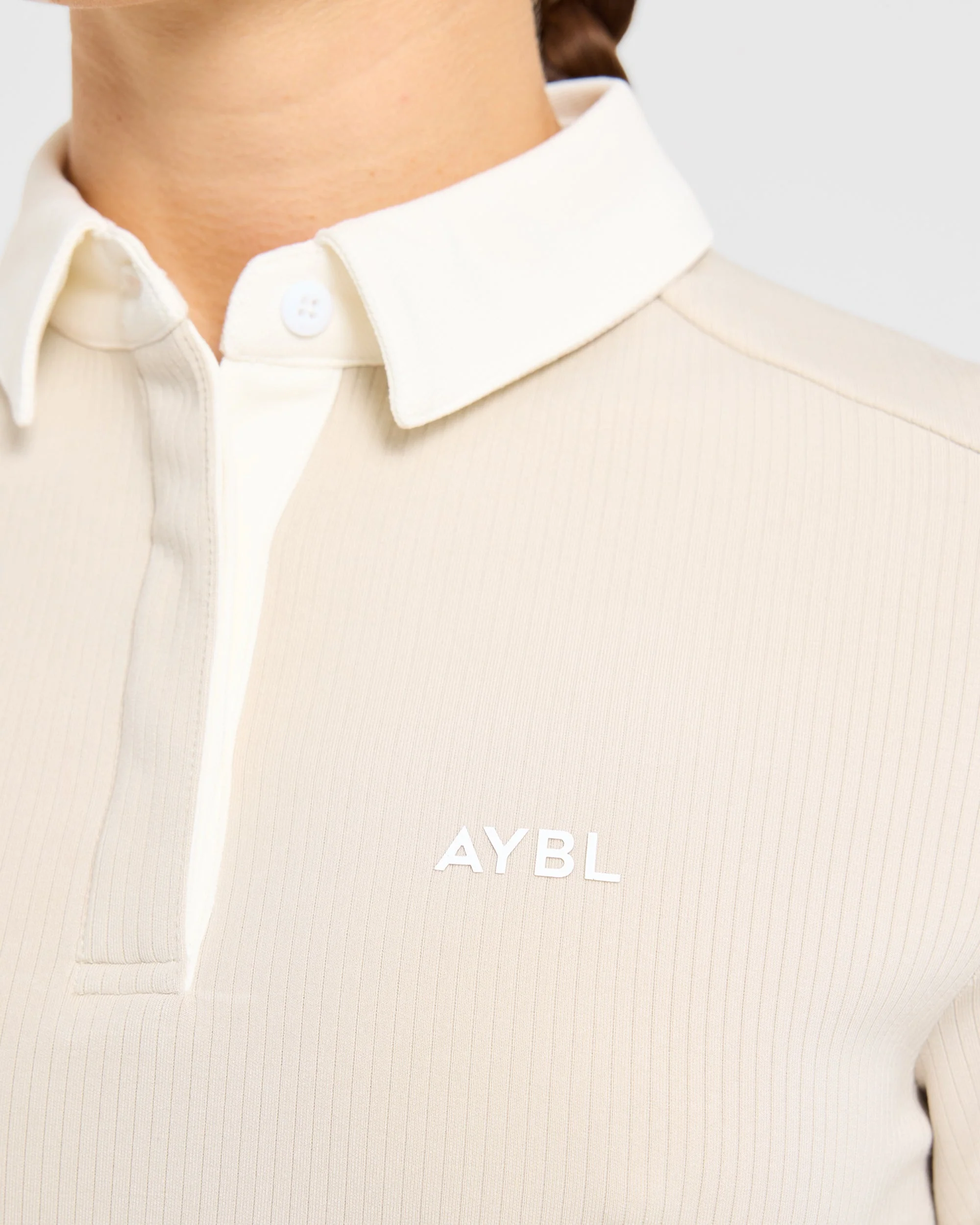 Signature Long Sleeve Polo - Sand - Image 5