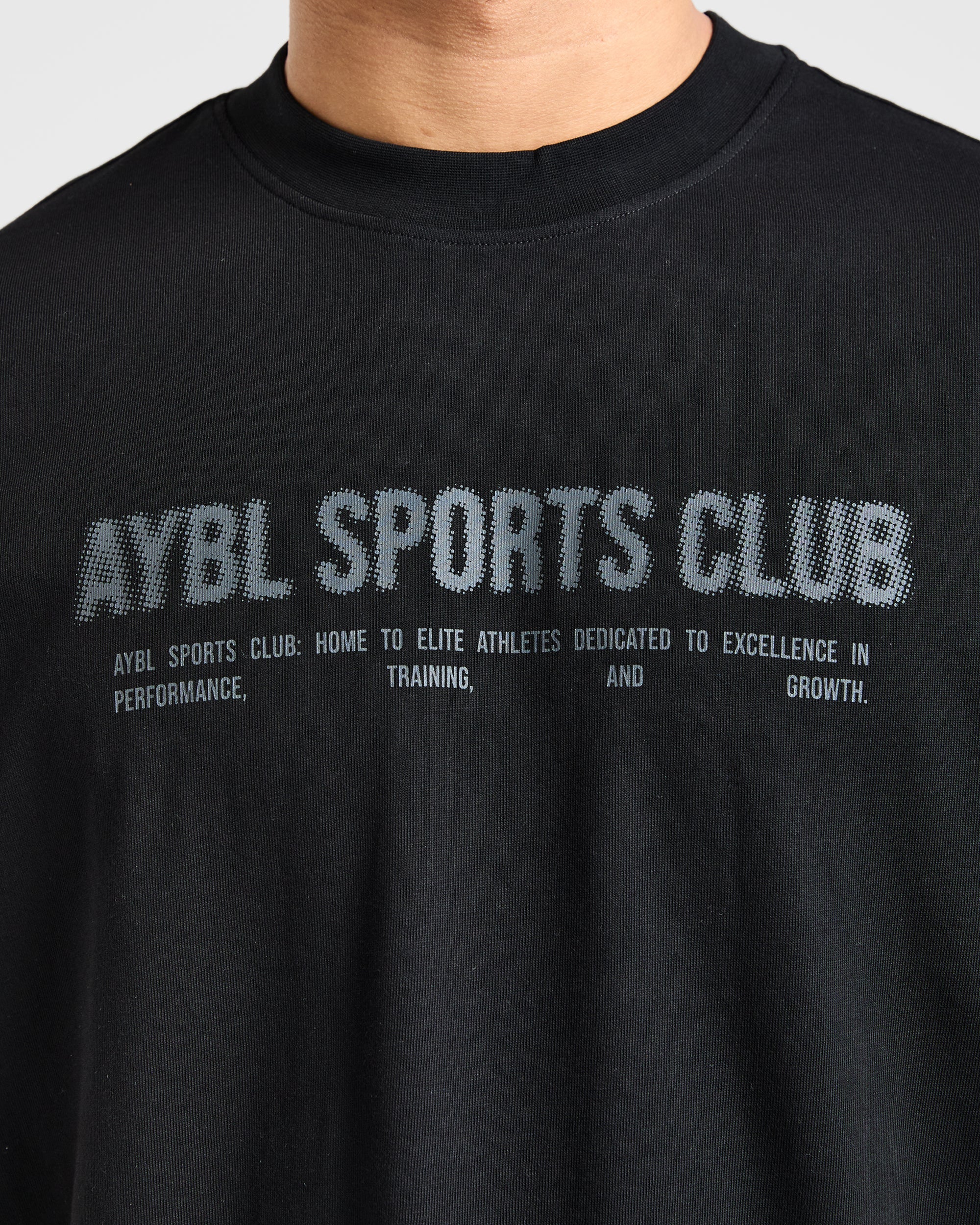 Sports Club Dot Oversized T Shirt - Zwart - Image 5