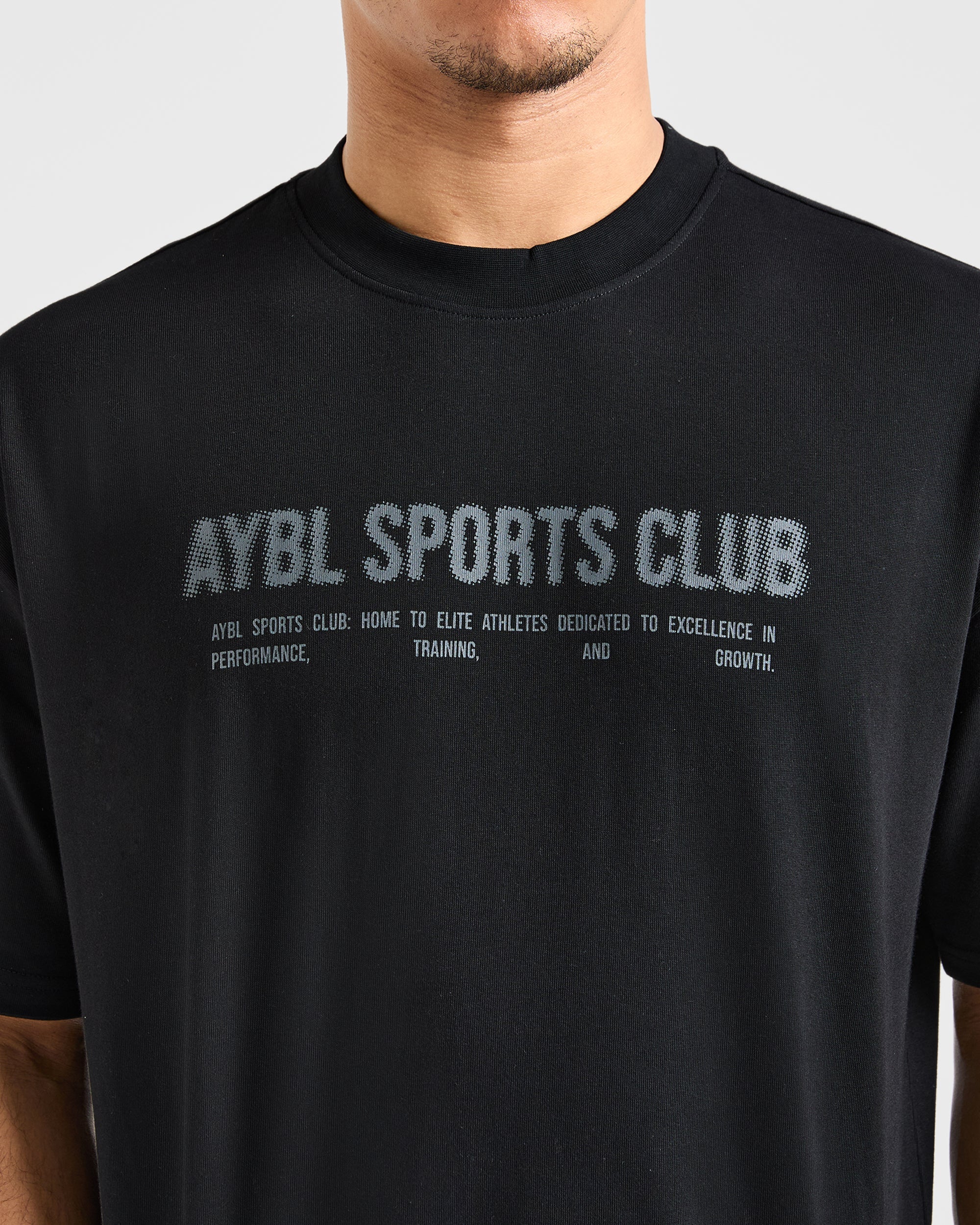 Sports Club Dot Oversized T Shirt - Zwart - Image 6