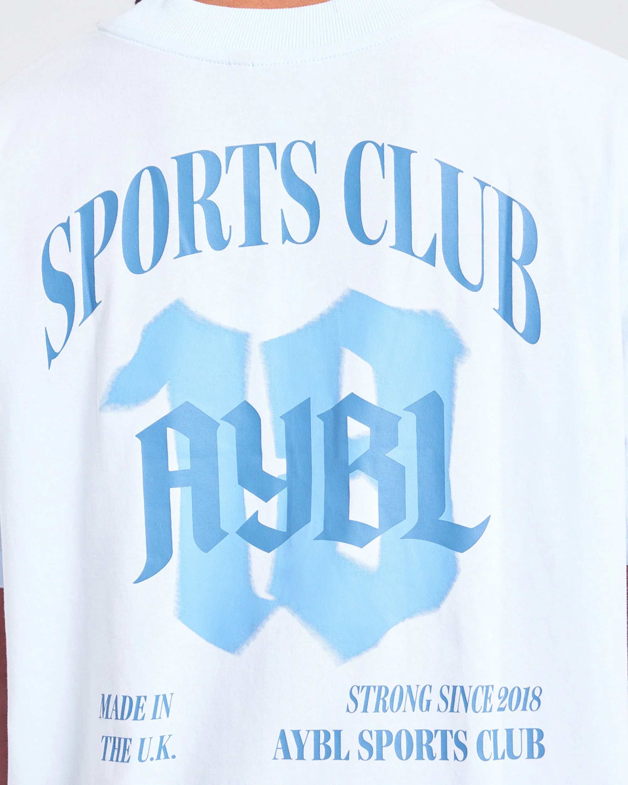 Sports Club Gothic Oversized T Shirt - Blauw - Image 6
