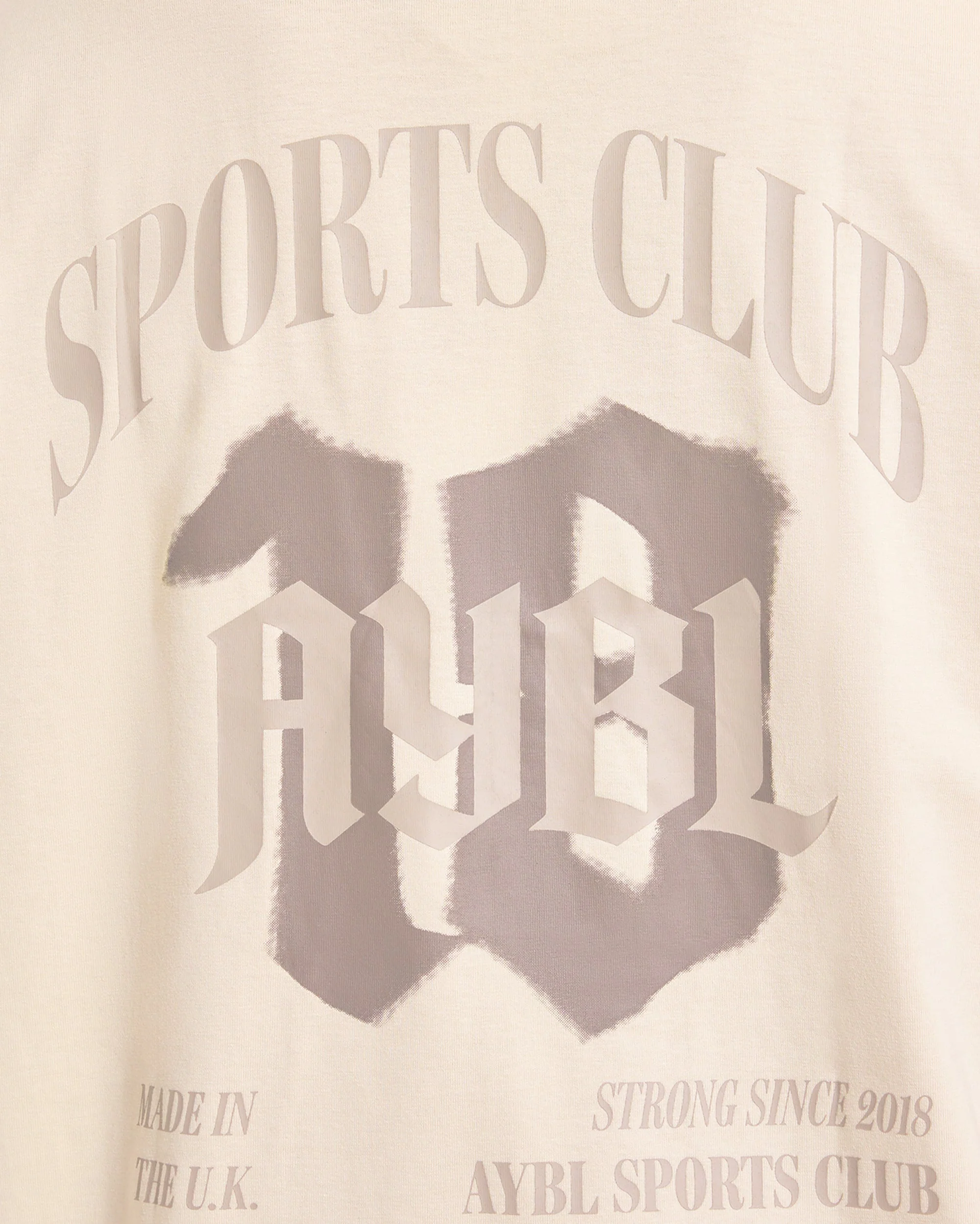 Sports Club Gothic Oversized T Shirt - Taupe Beige - Image 6