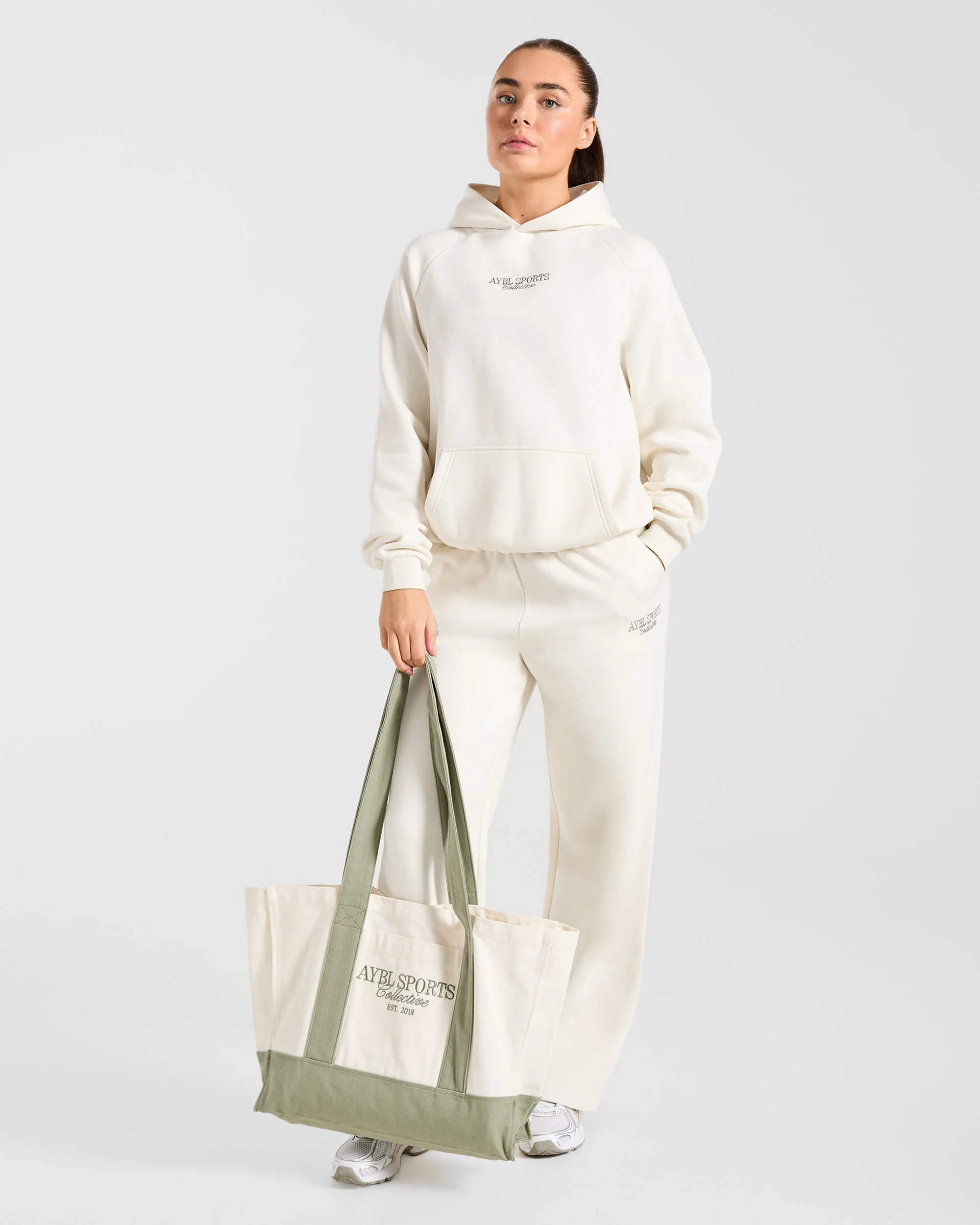 Sports Collective Oversized Hoodie - Off Wit/Groen - Image 7
