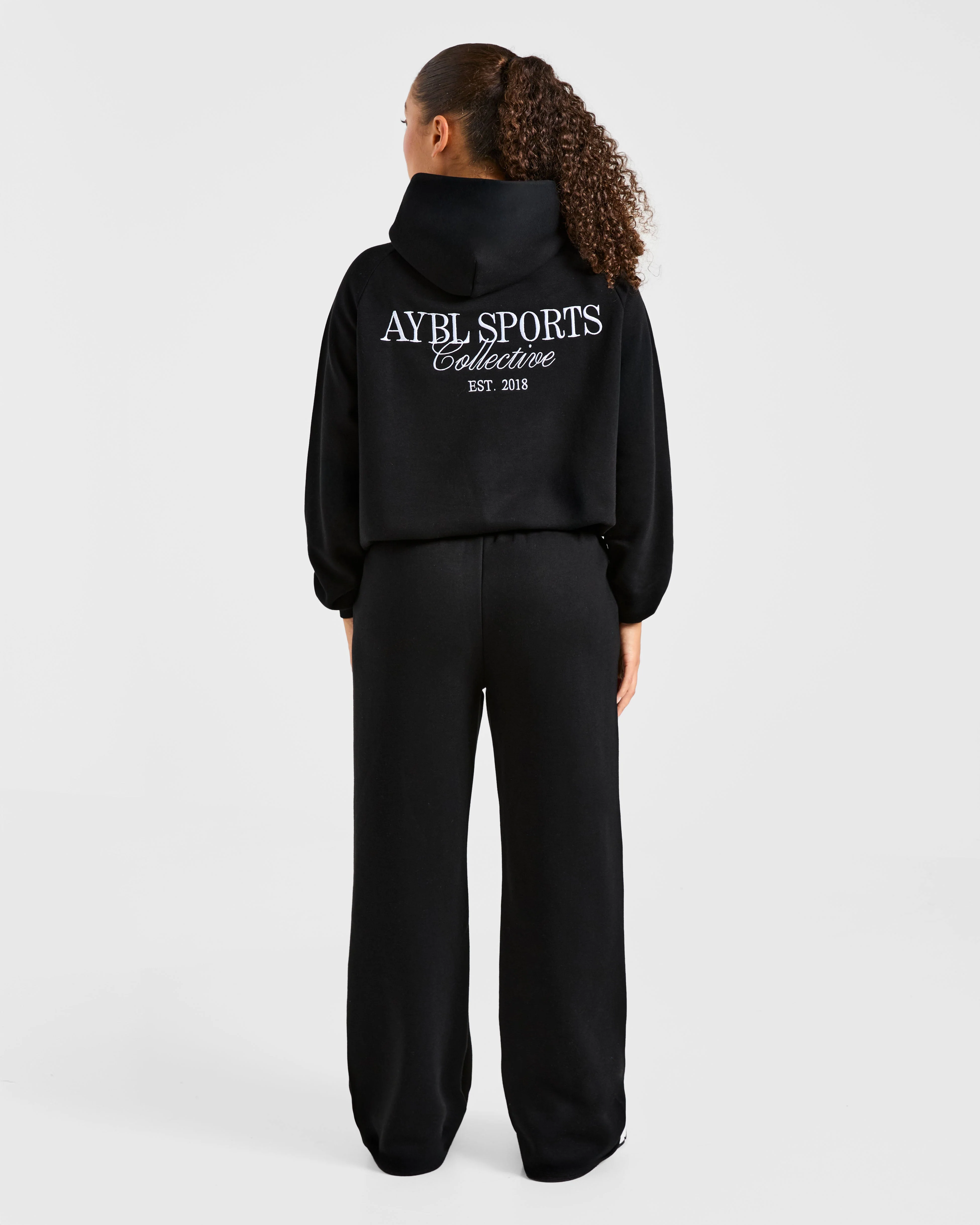 Sports Collective Oversized Straight Leg Joggers - Zwart - Image 4