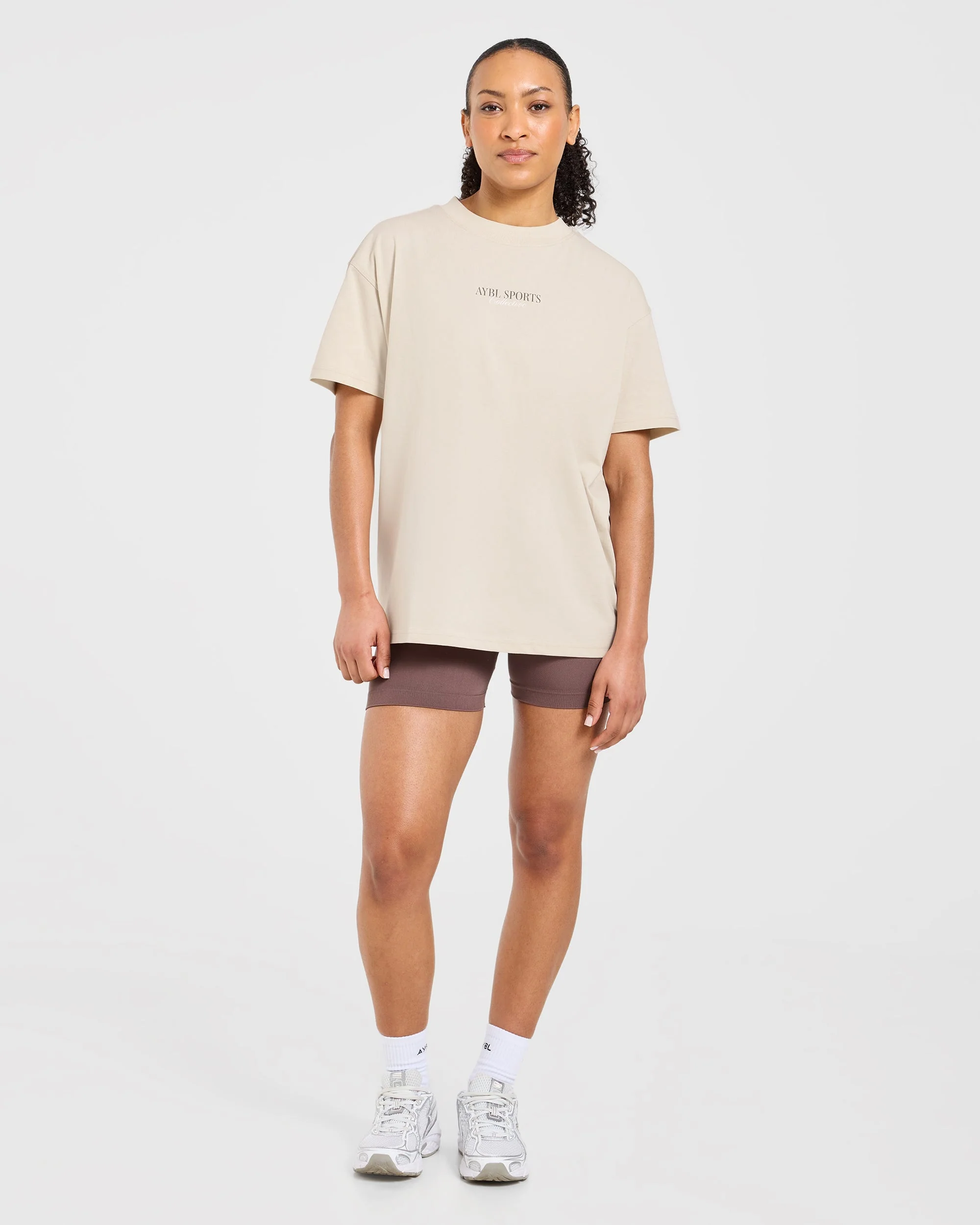 Sports Collective Oversized T Shirt - Beige - Image 3