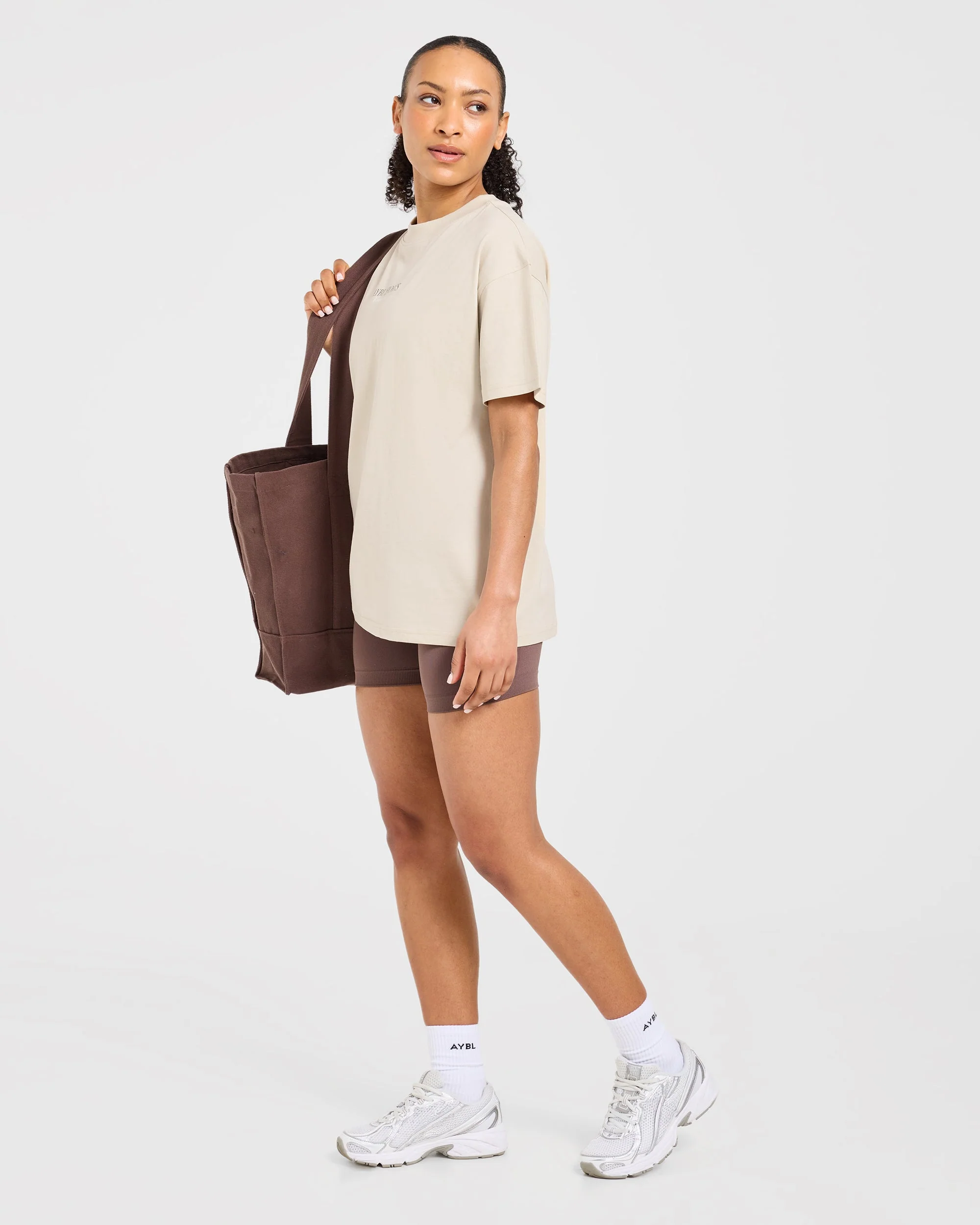 Sports Collective Oversized T Shirt - Beige - Image 7