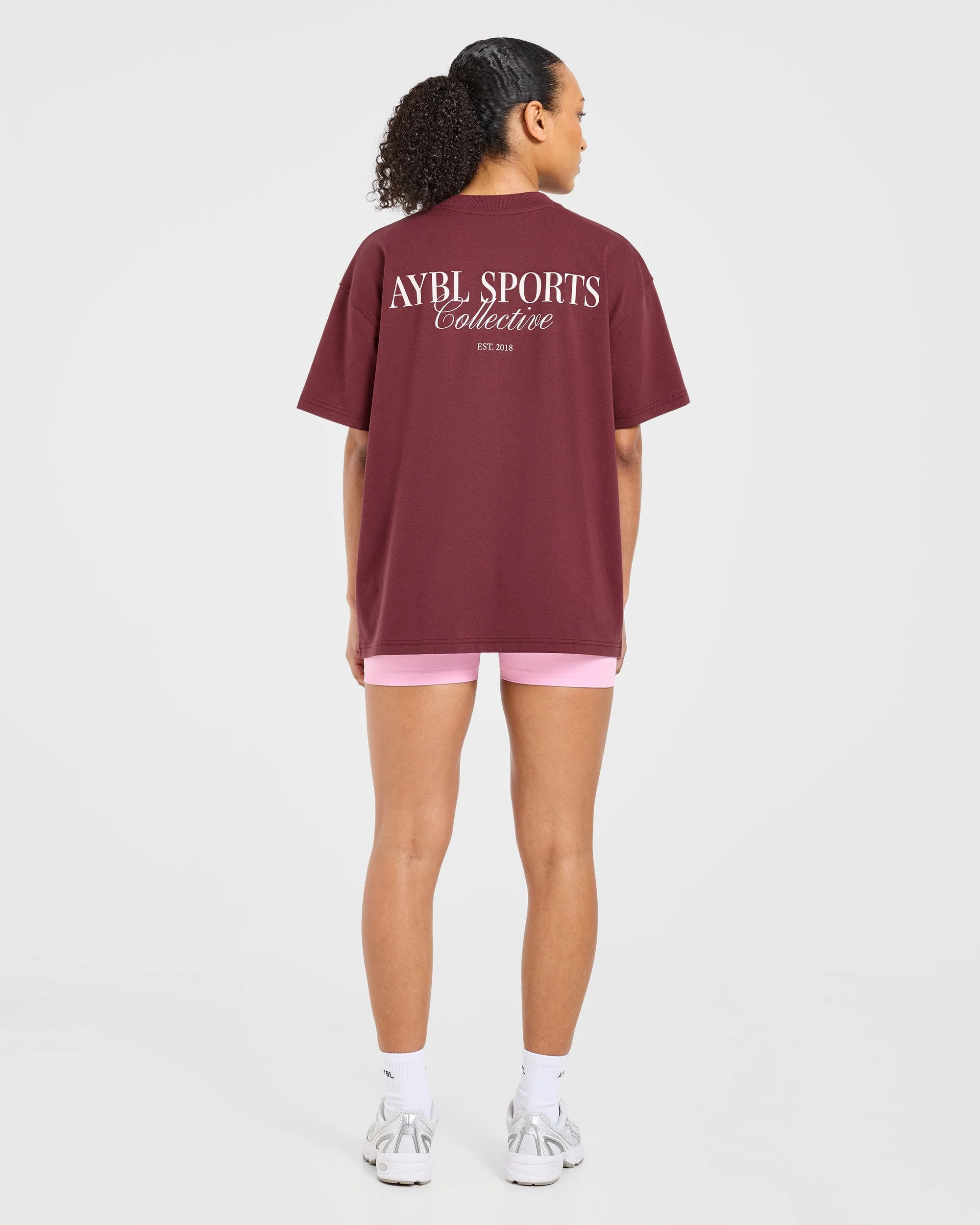 Sports Collective Oversized T Shirt - Rood Wine - Image 4