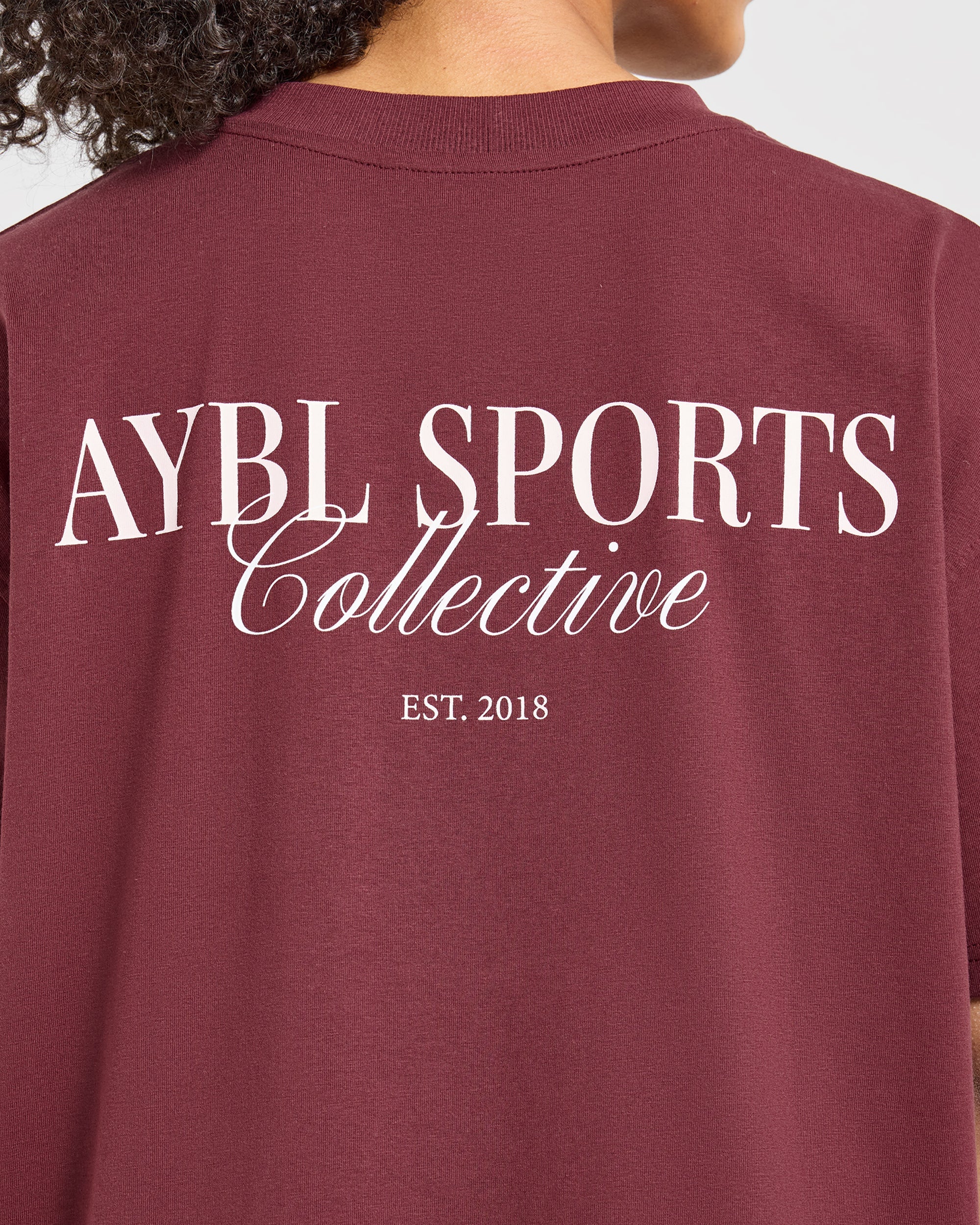 Sports Collective Oversized T Shirt - Rood Wine - Image 6