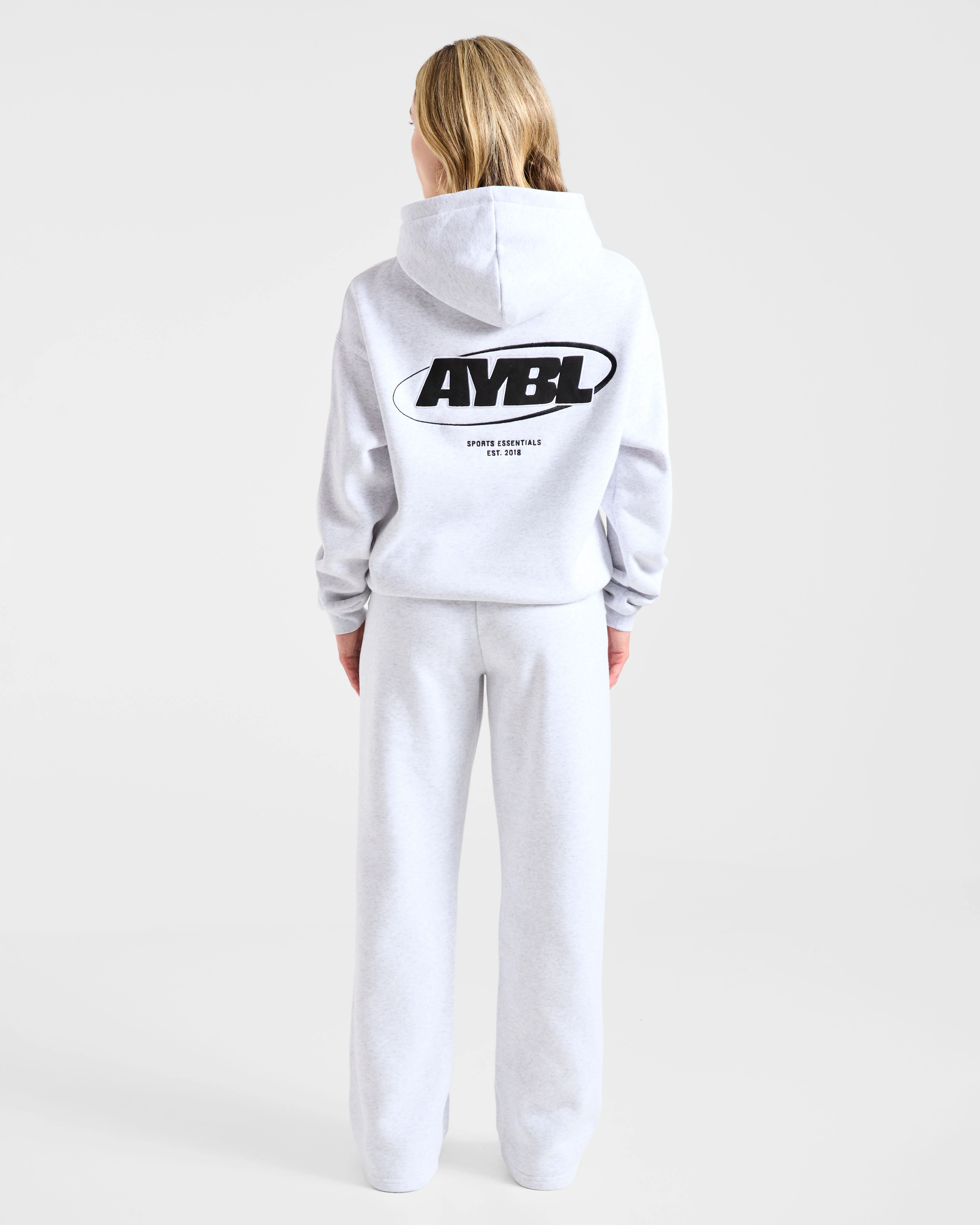 Sports Essentials Oversized Straight Leg Joggers - Heather Grijs/Zwart - Image 4
