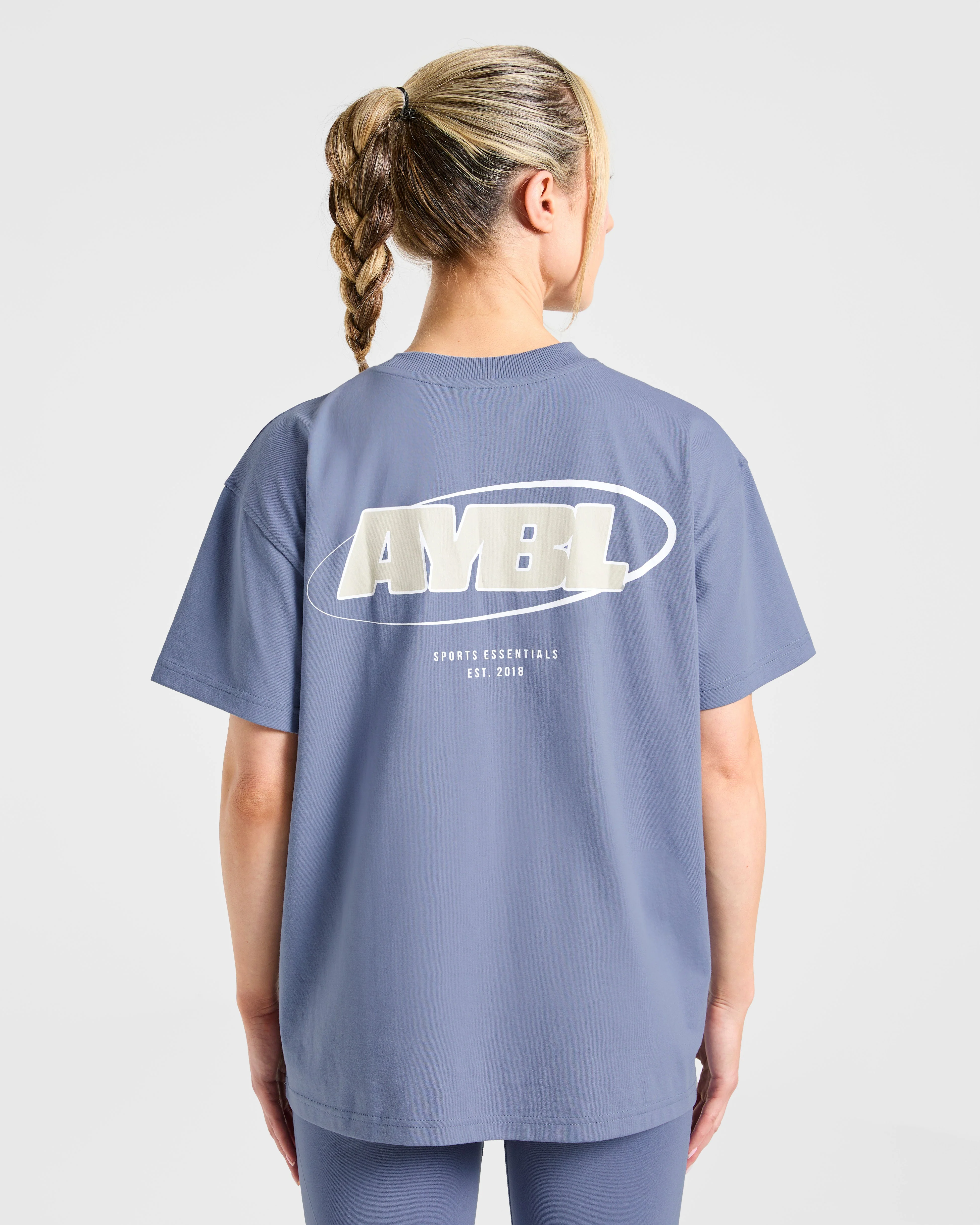 Sports Essentials Oversized T Shirt - Slate Blauw