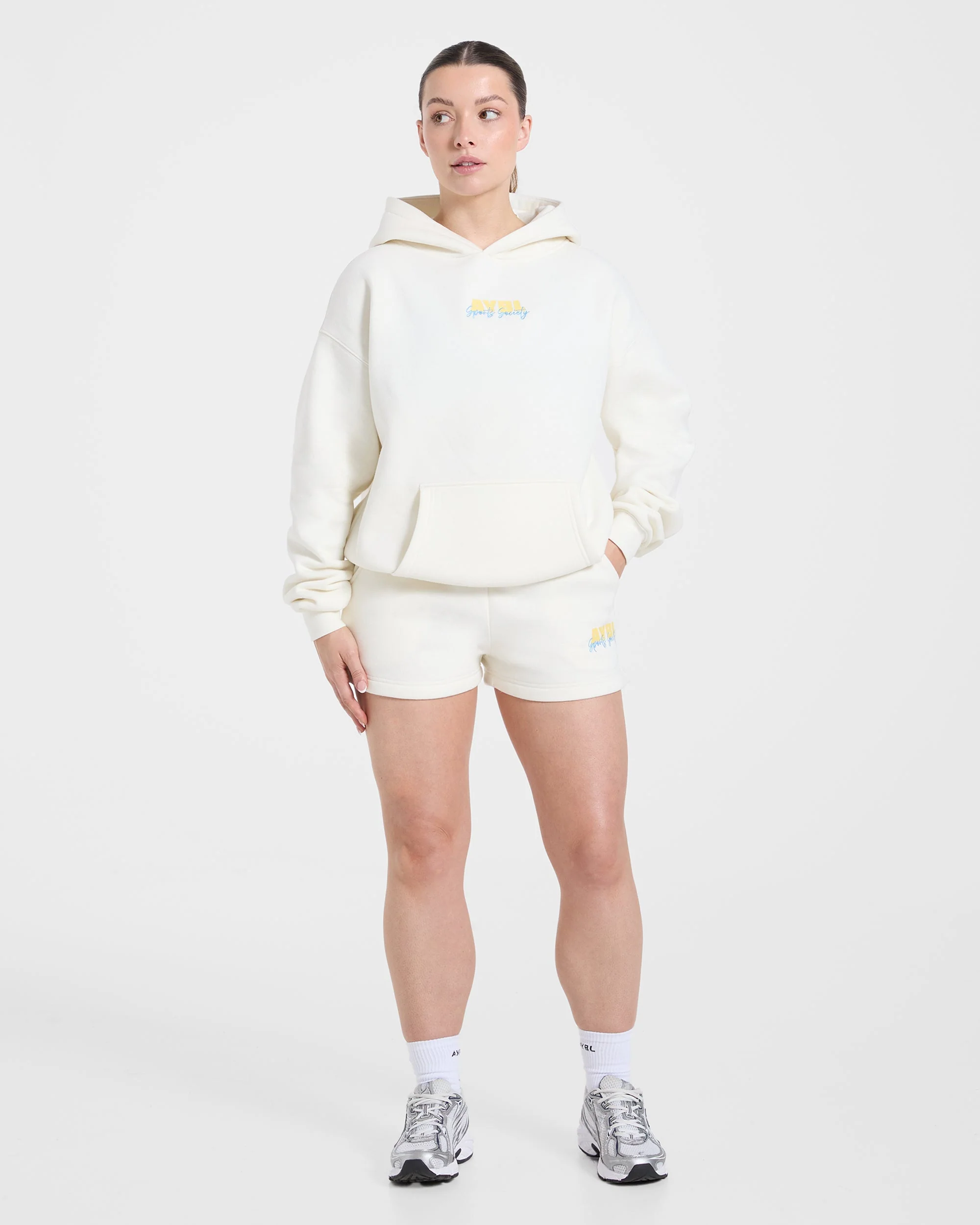 Sports Society Oversized Shorts - Off Wit - Image 3