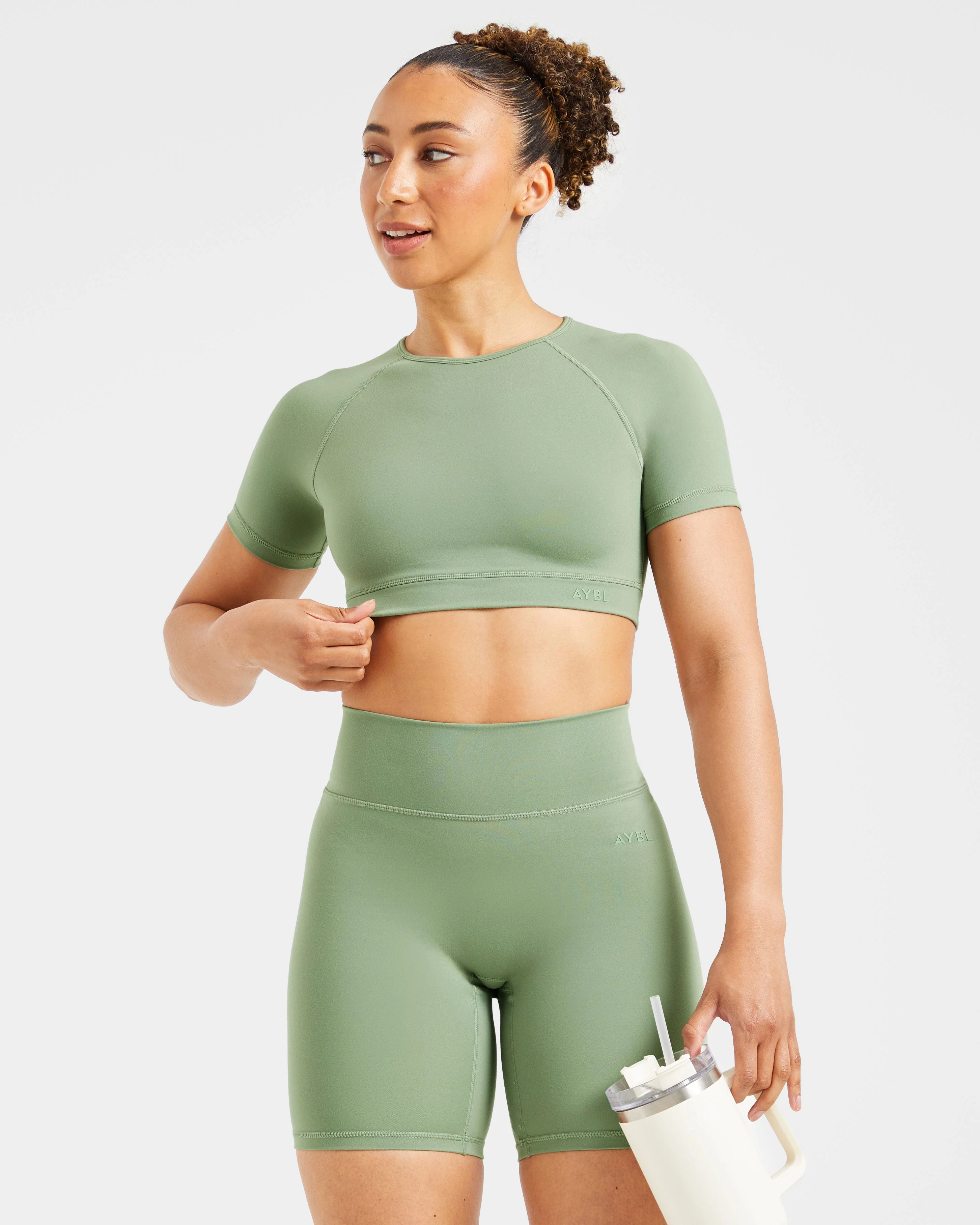 Staple Crop Top - Olive Groen - Image 7