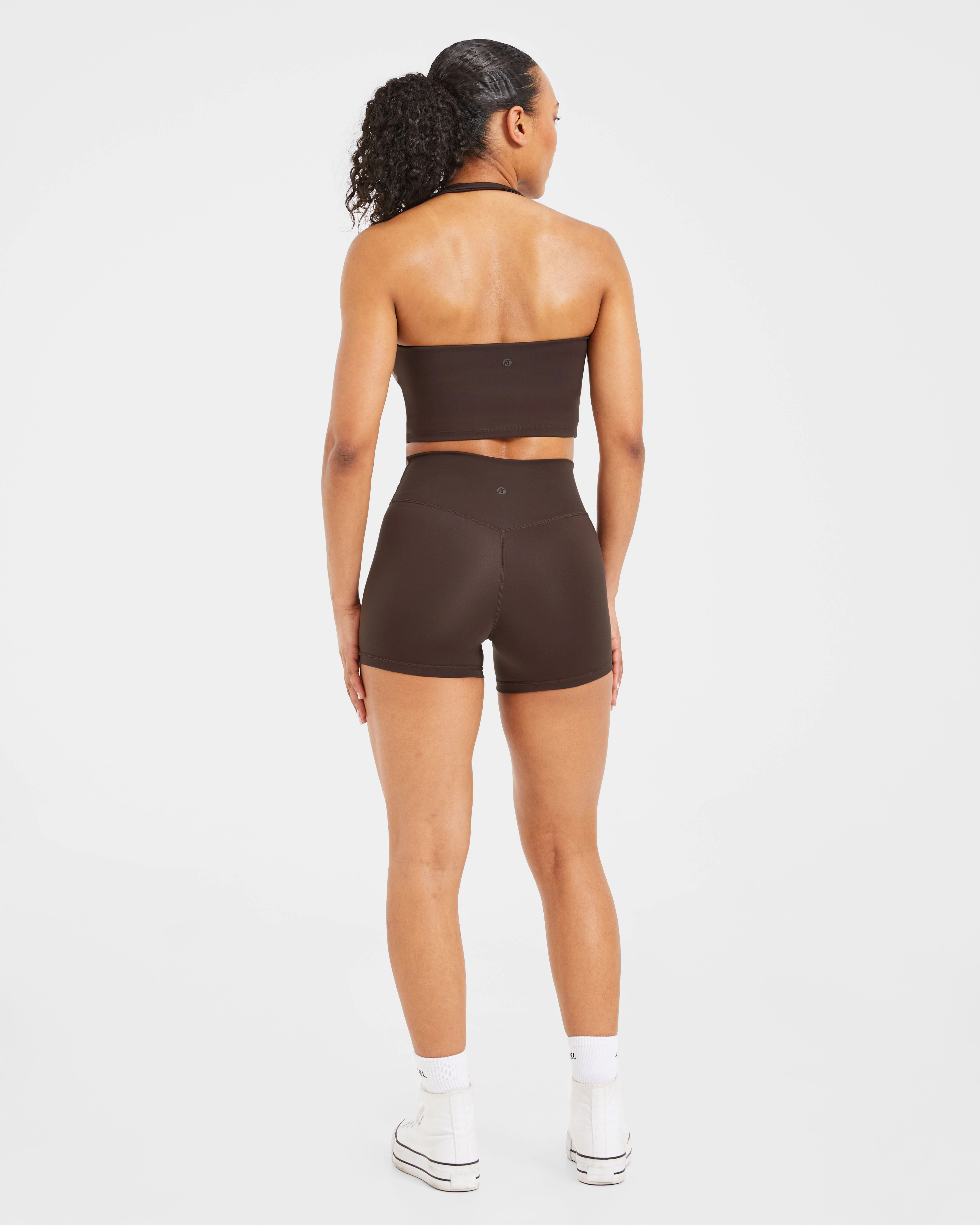 Staple Halterneck Crop Top - Coffee Bruin - Image 4