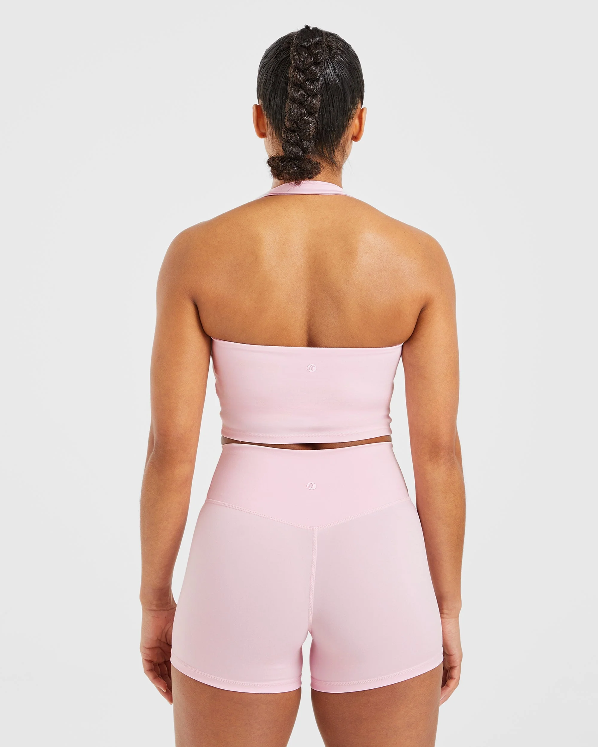 Staple Halterneck Crop Top - Pastel Roze - Image 2