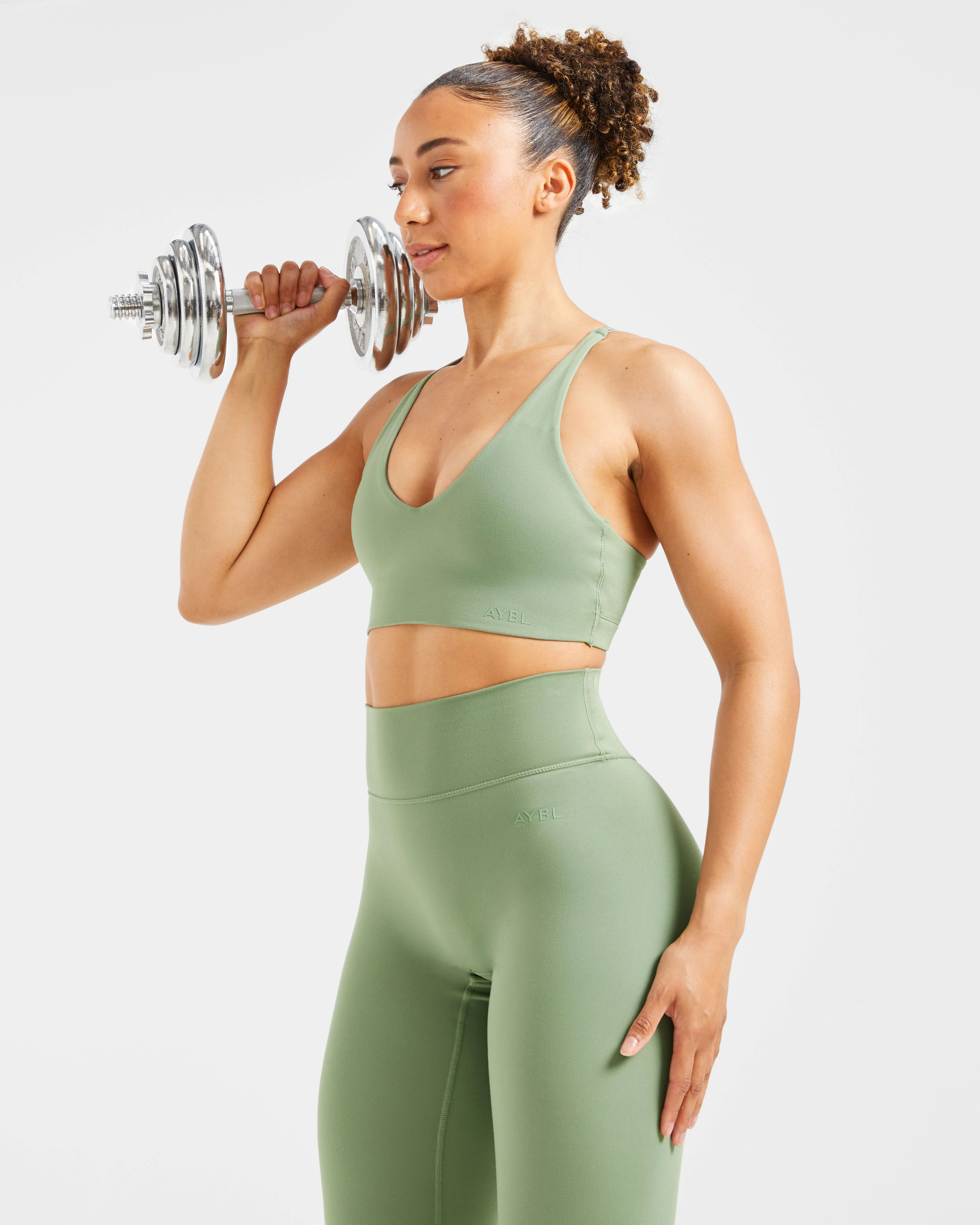 Staple Sports Bra - Olive Groen - Image 8