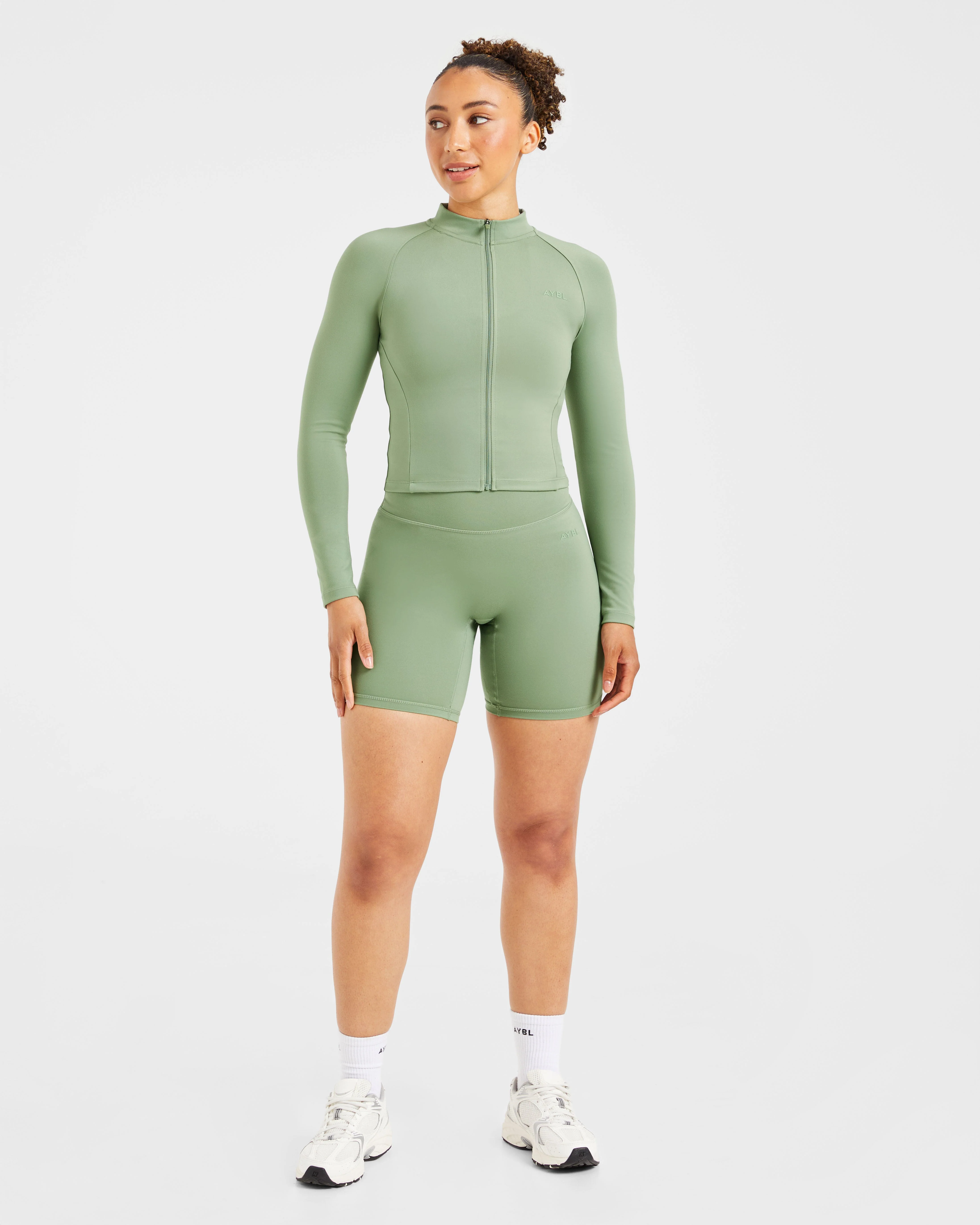 Staple Zip Jacket - Olive Groen - Image 3