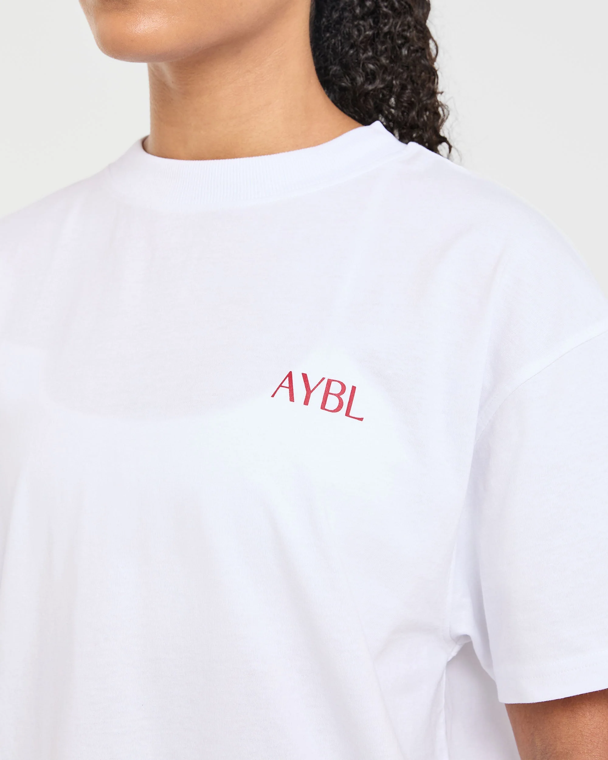 Strength Club Oversized T Shirt - Wit/Rood - Image 5