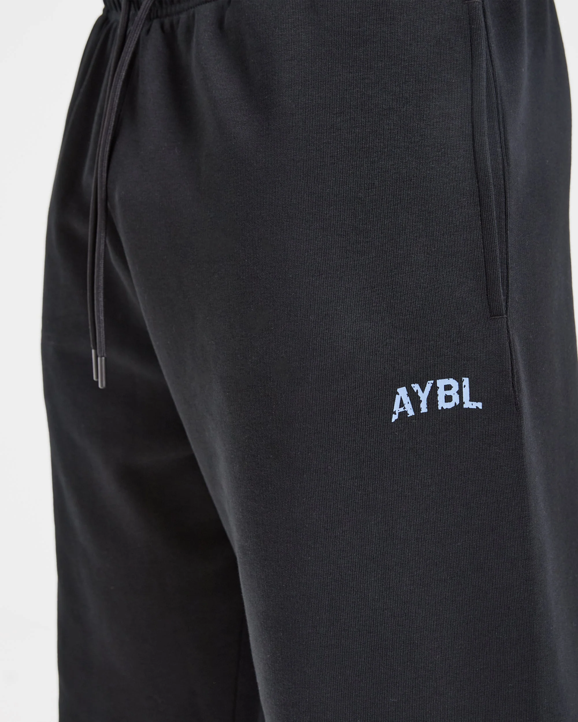 Strength Division Oversized Straight Leg Joggers - Zwart/Blauw - Image 5