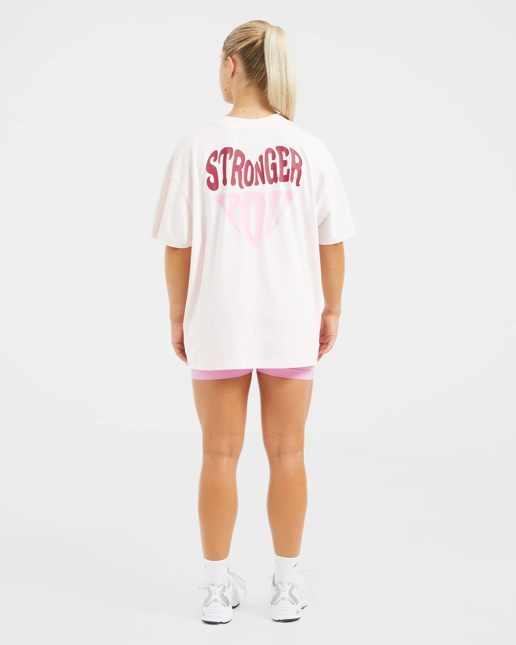 Stronger You Oversized T Shirt - Roze - Image 4