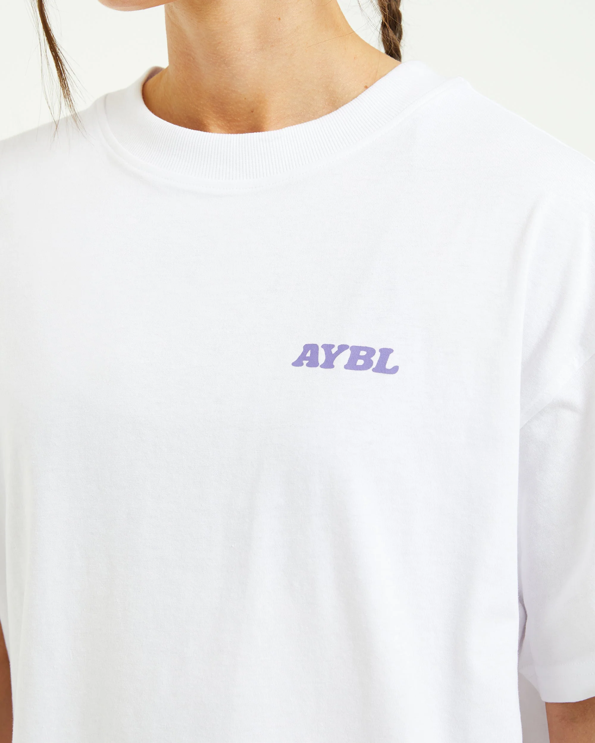 Stronger You Oversized T Shirt - Wit/Paars - Image 5