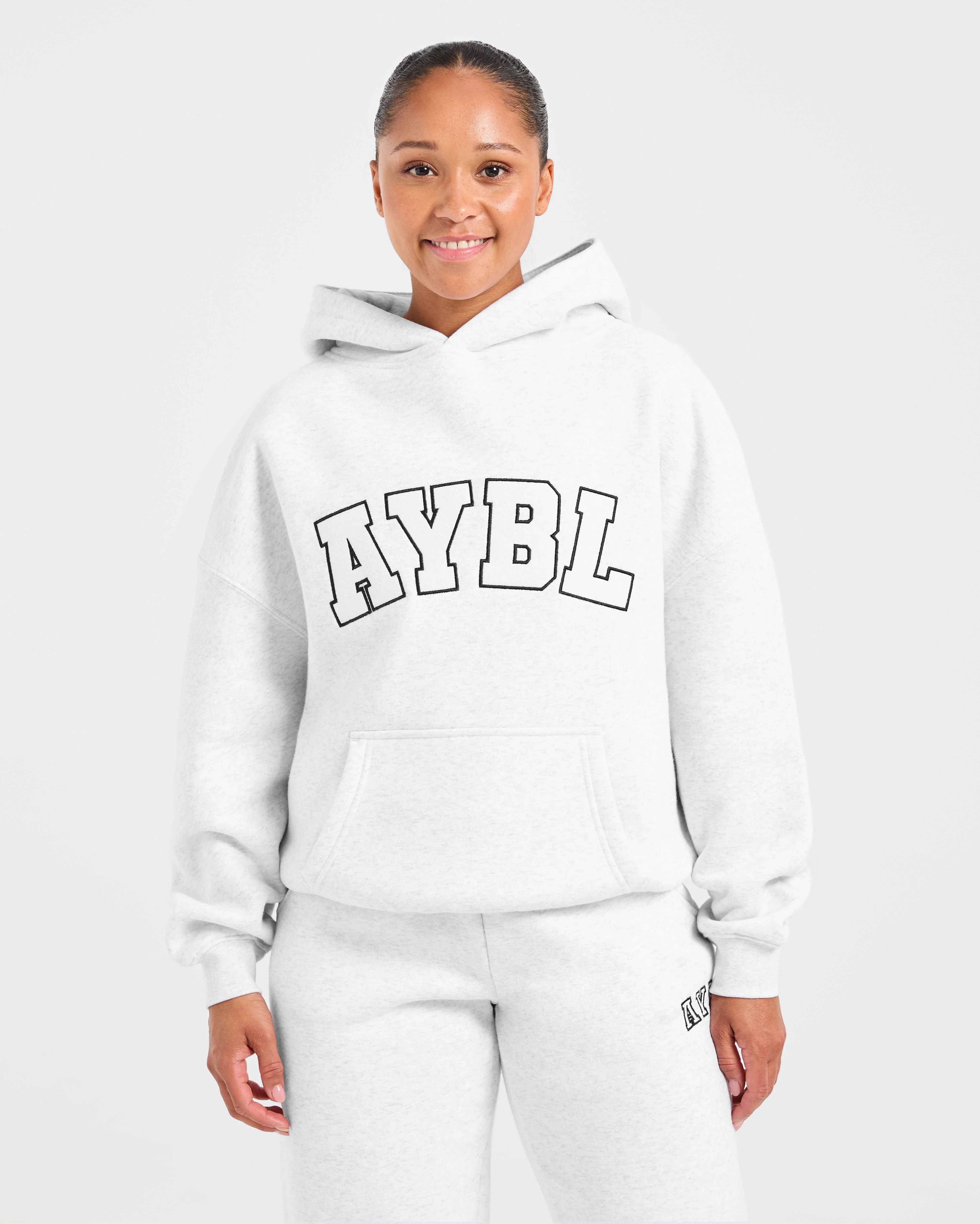 Varsity 2.0 Oversized Hoodie - Heather Grijs