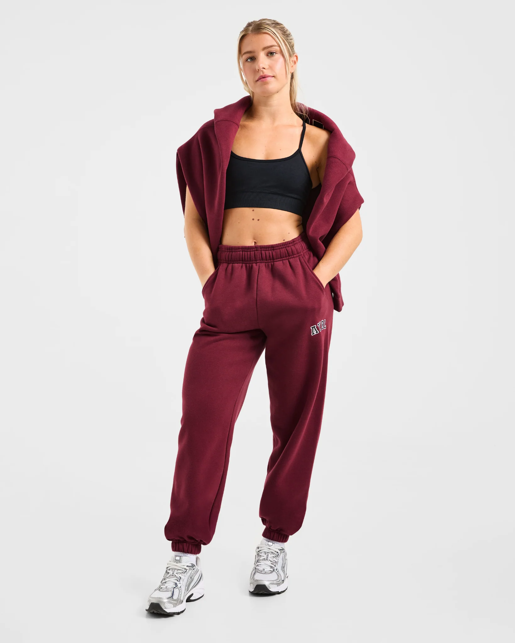 Varsity 2.0 Oversized Joggers - Rood Wine - Image 8