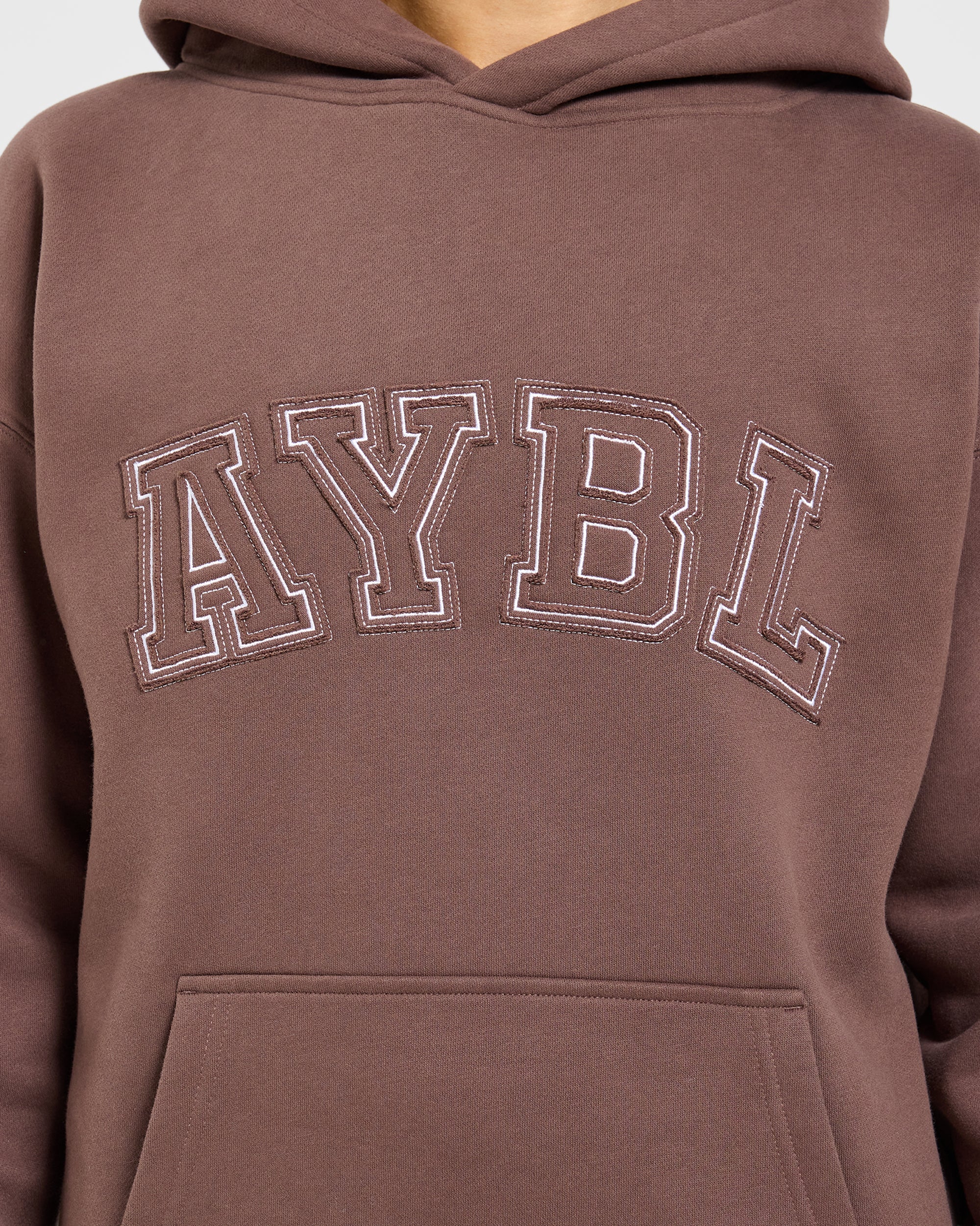 Varsity Applique Oversized Hoodie - Bruin - Image 5
