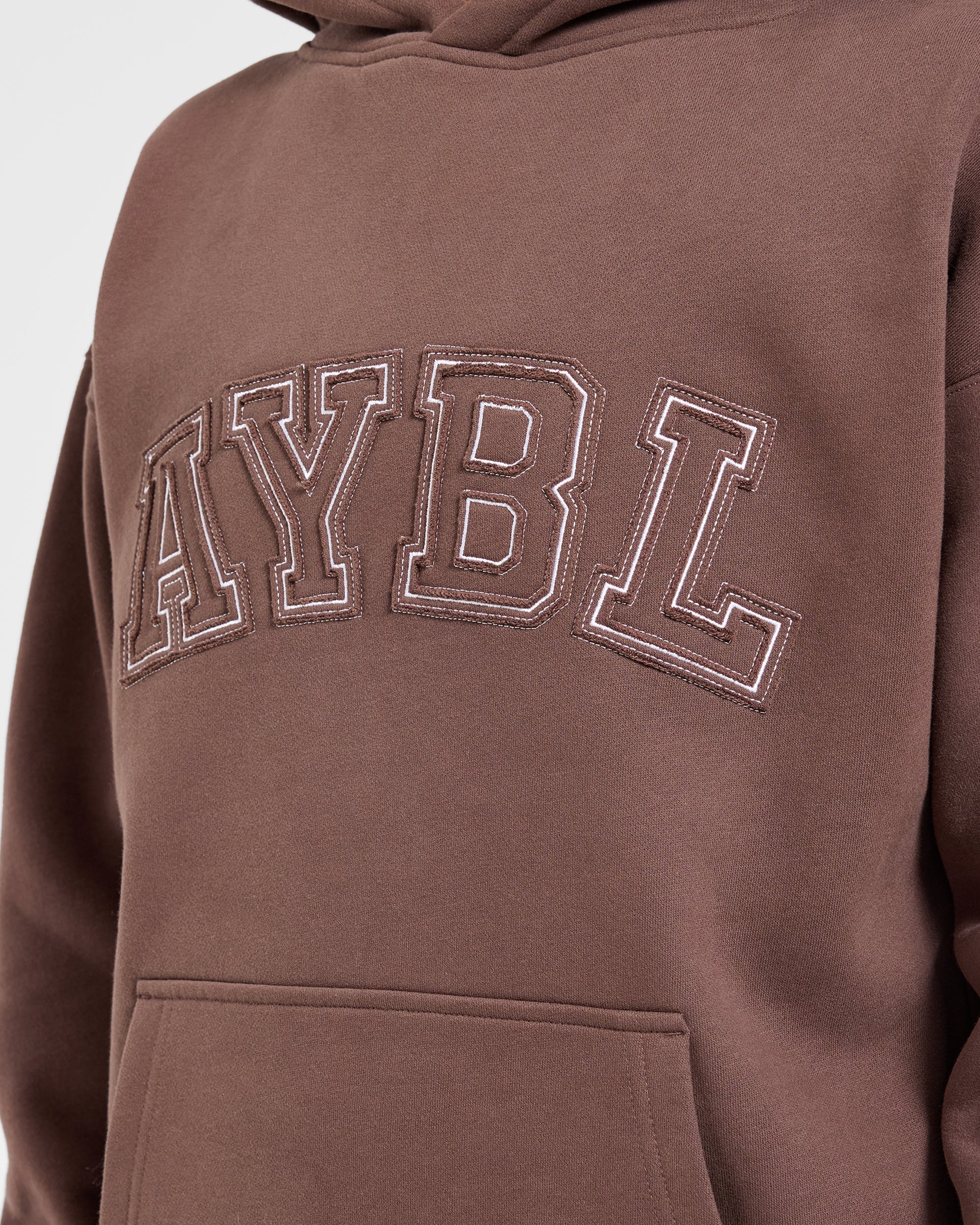 Varsity Applique Oversized Hoodie - Bruin - Image 6