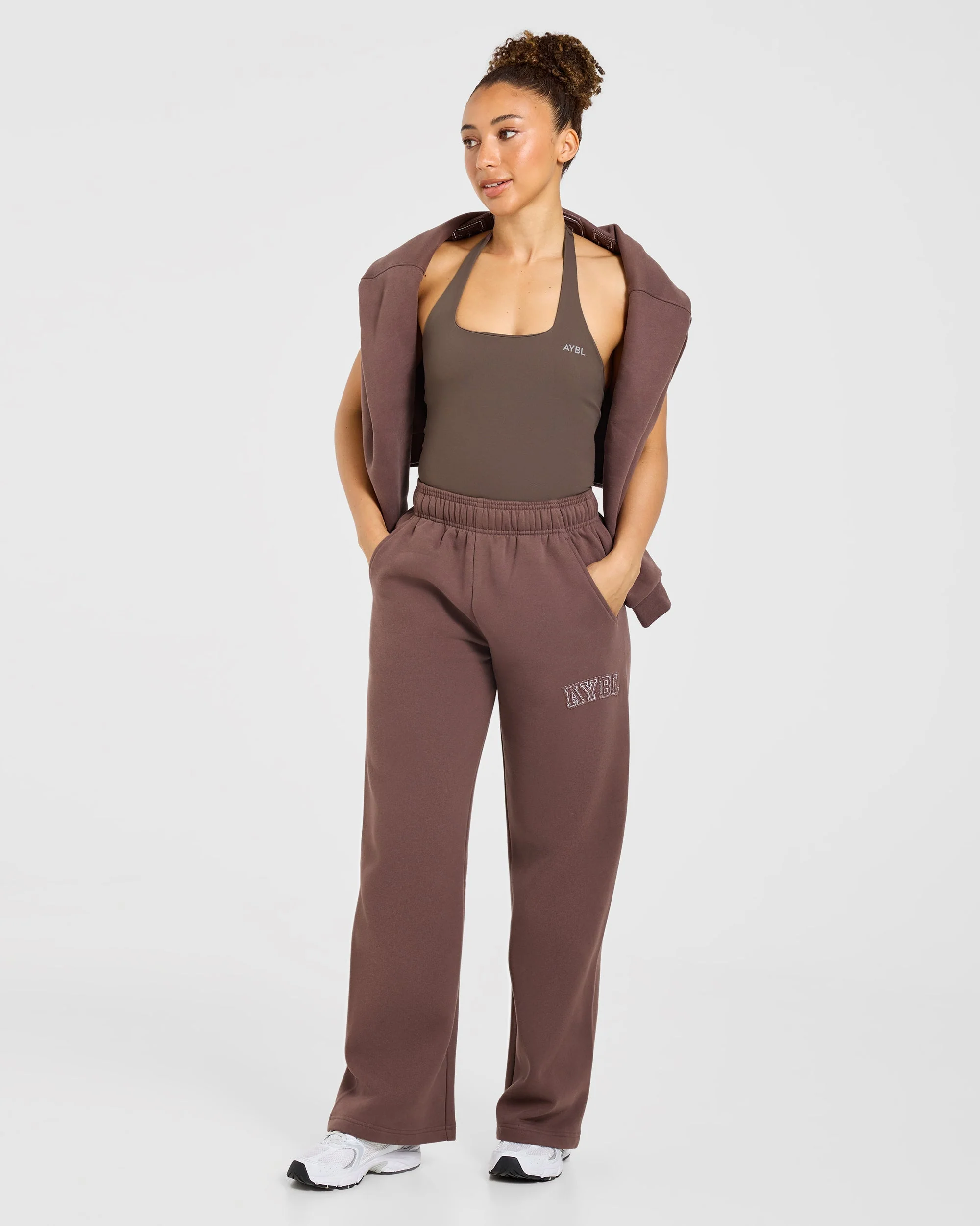 Varsity Applique Oversized Straight Leg Joggers - Bruin - Image 8