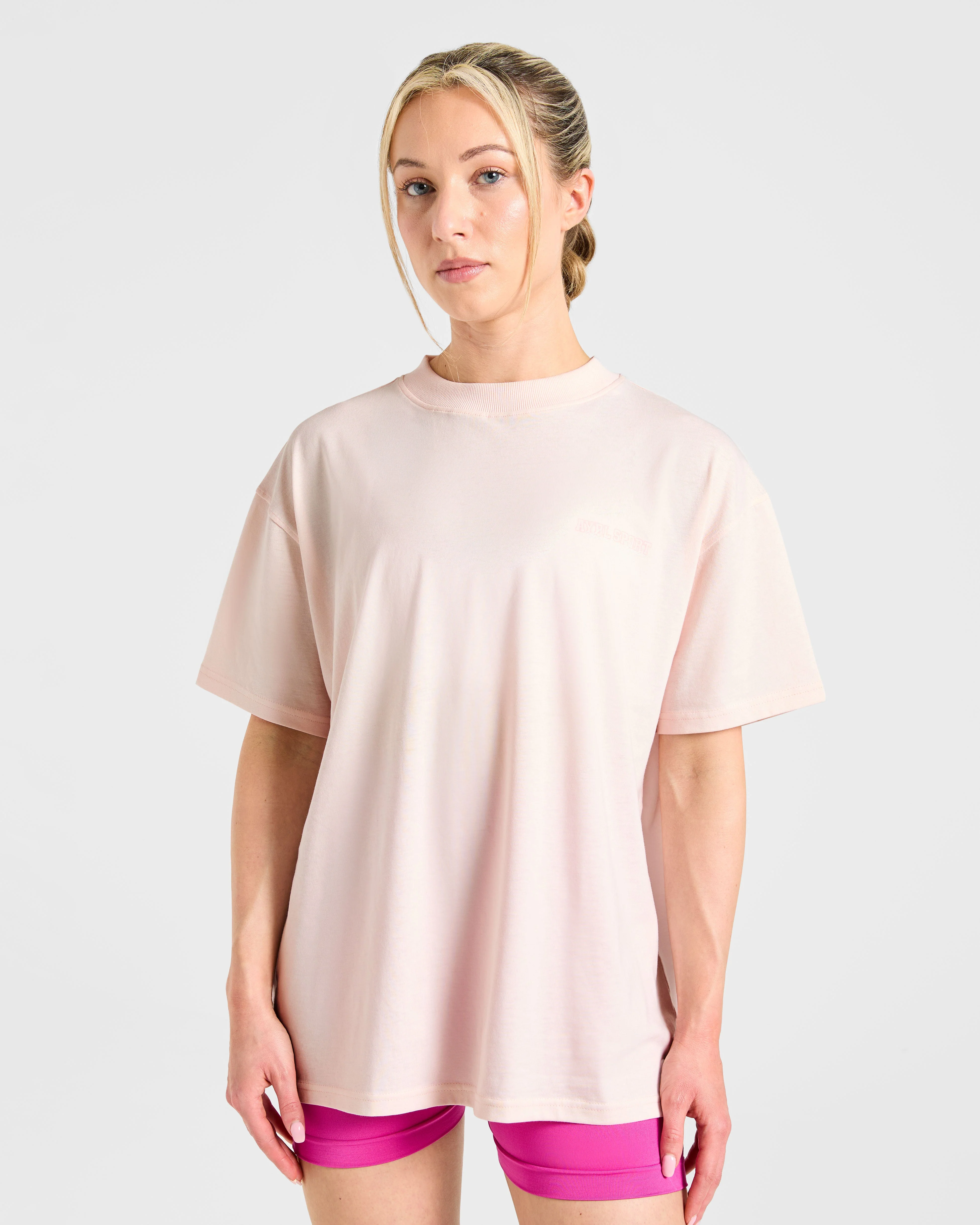 Varsity Dept. Oversized T Shirt - Roze - Image 2