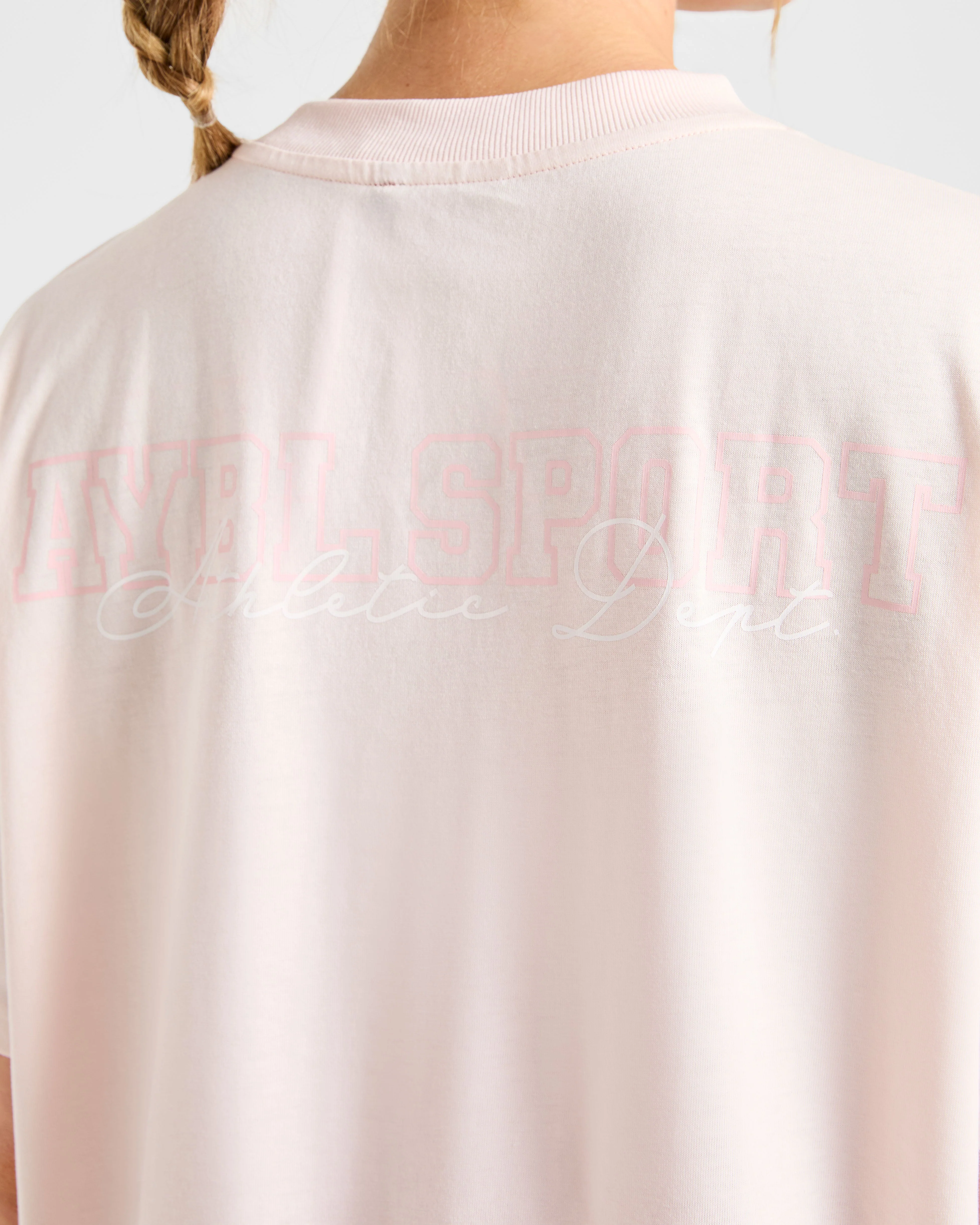 Varsity Dept. Oversized T Shirt - Roze - Image 6