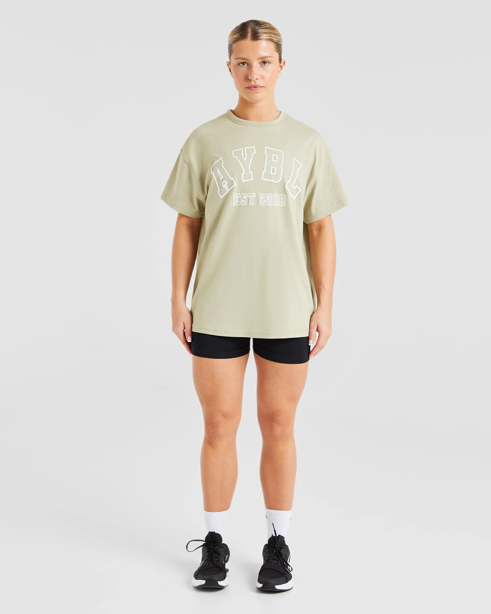 Varsity Oversized T Shirt - Olive Groen - Image 11