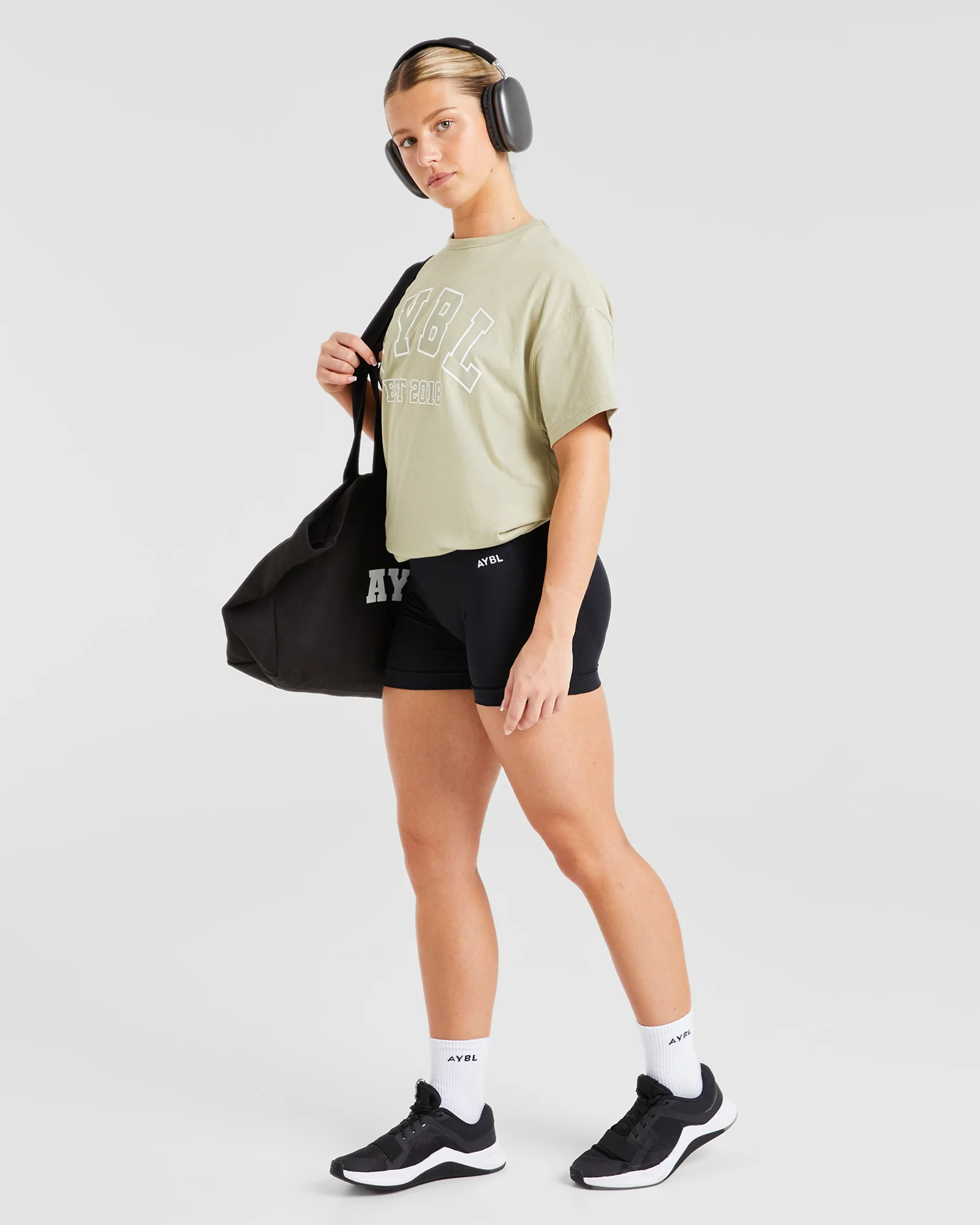 Varsity Oversized T Shirt - Olive Groen - Image 14