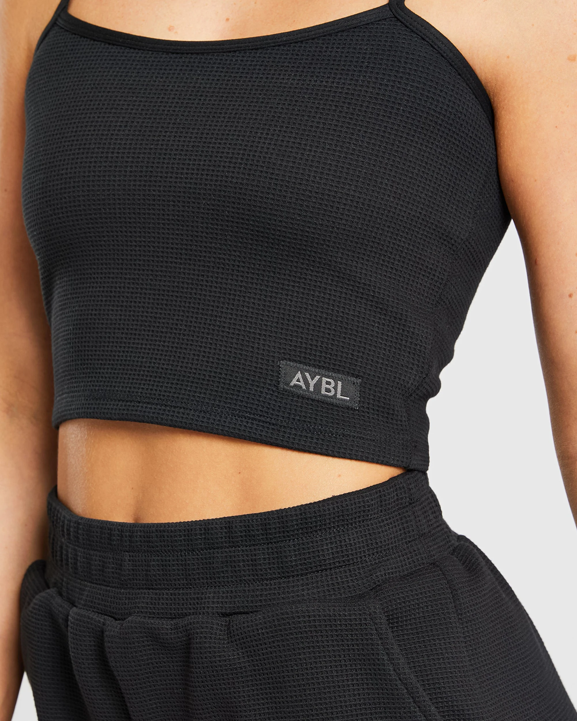 Waffle Crop Vest - Zwart - Image 5