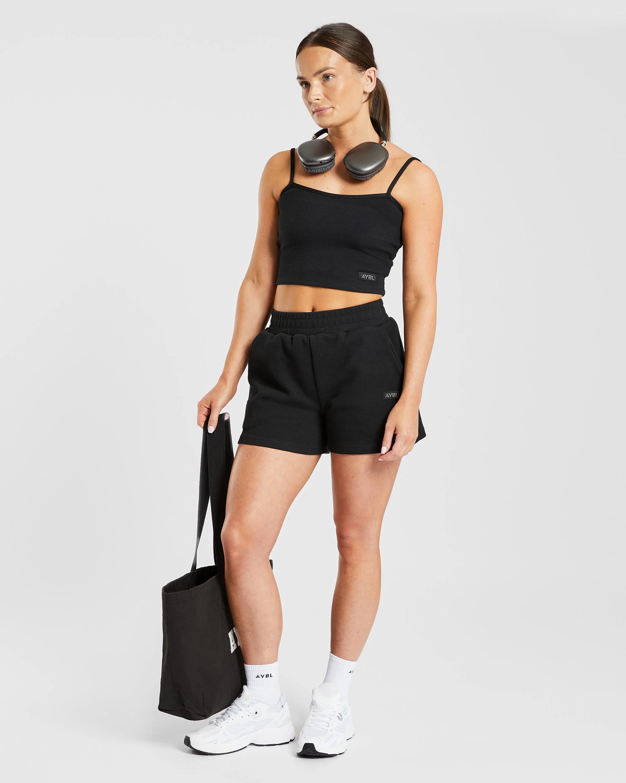 Waffle Crop Vest - Zwart - Image 6