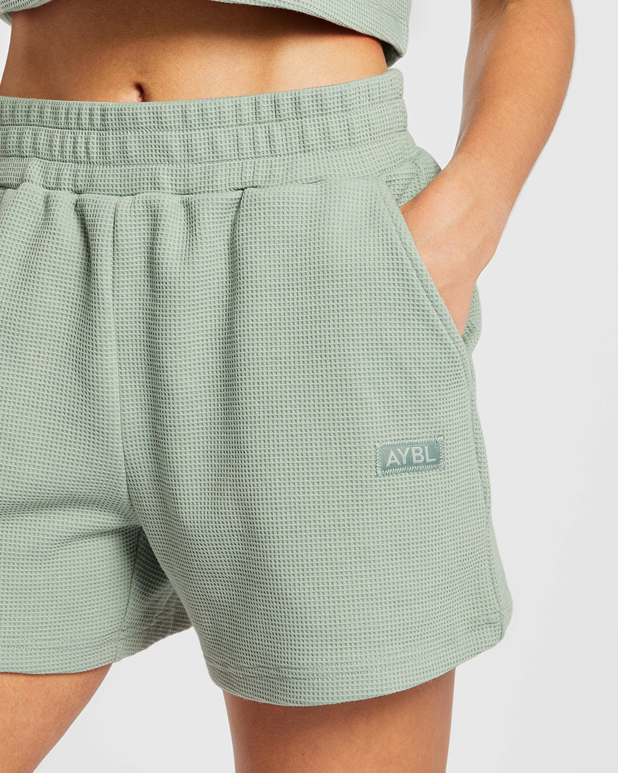 Waffle Shorts - Sage Groen - Image 5