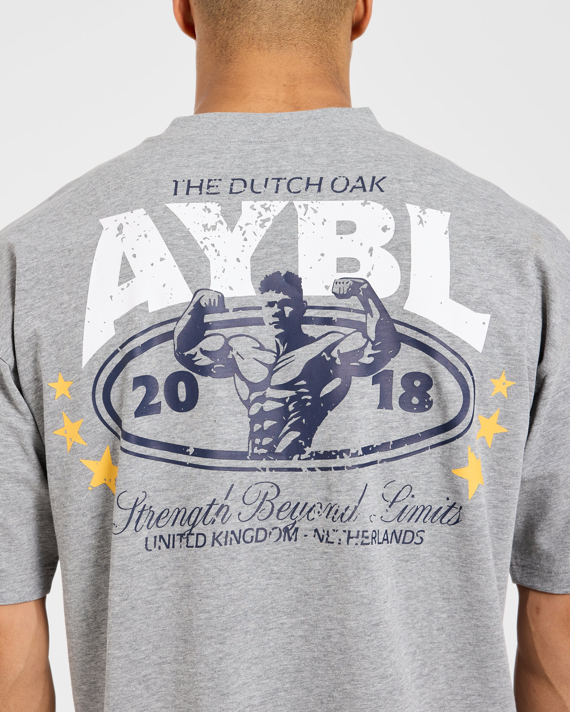 Wesley Vissers X Beyond Limits Oversized T Shirt - Dark Grey Marl/Navy - Image 6